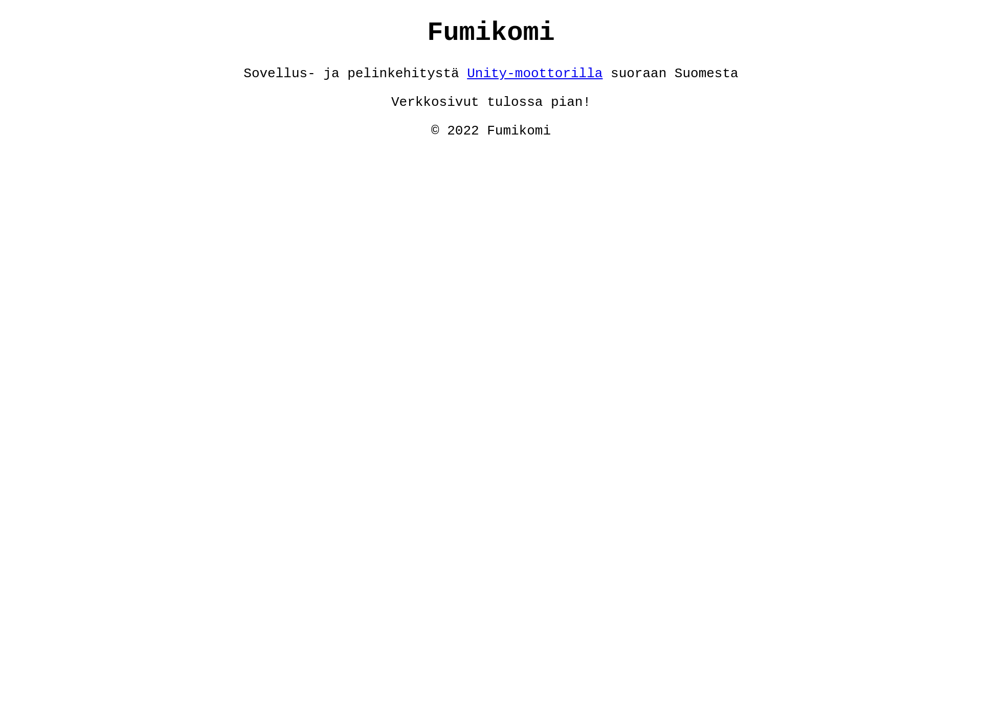 Skärmdump för fumikomi.fi