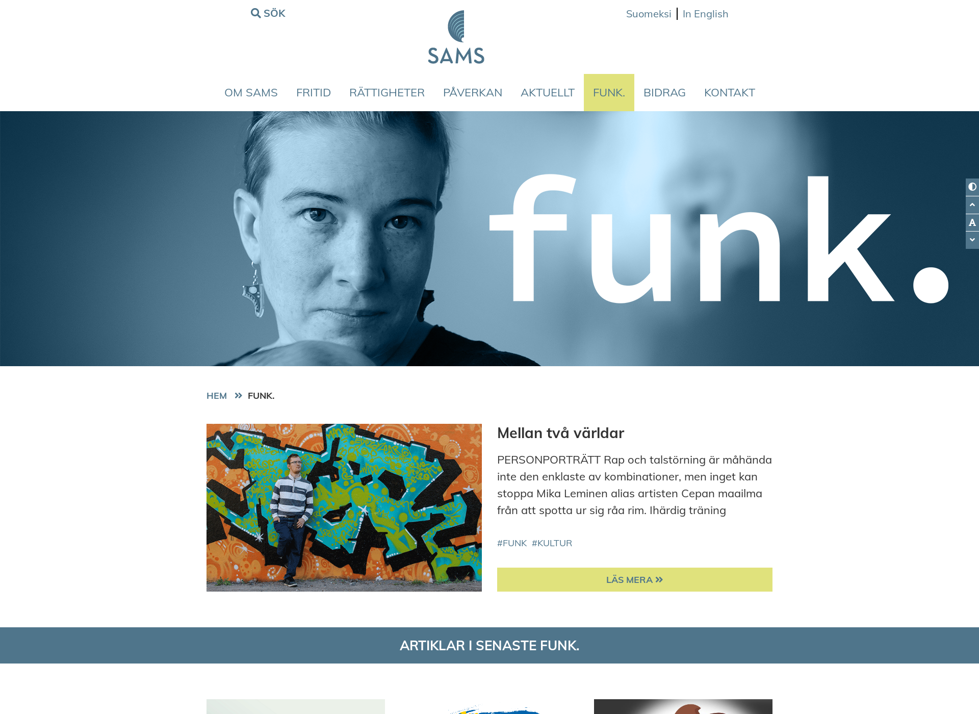 Skärmdump för funk.fi