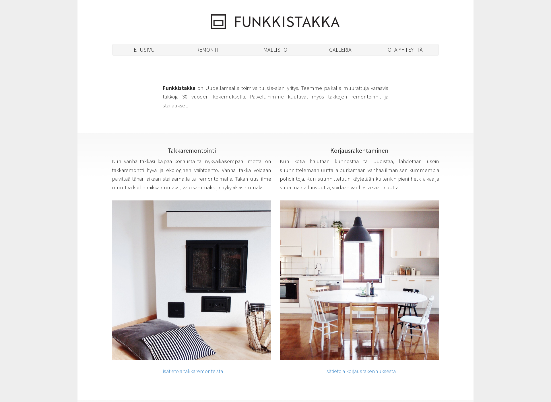 Skärmdump för funkkistakka.fi