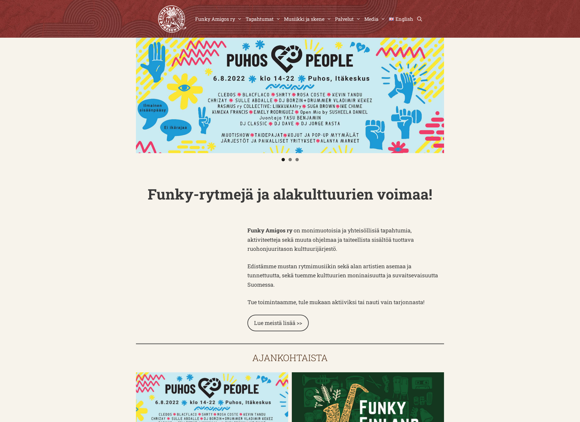 Skärmdump för funkyamigos.fi