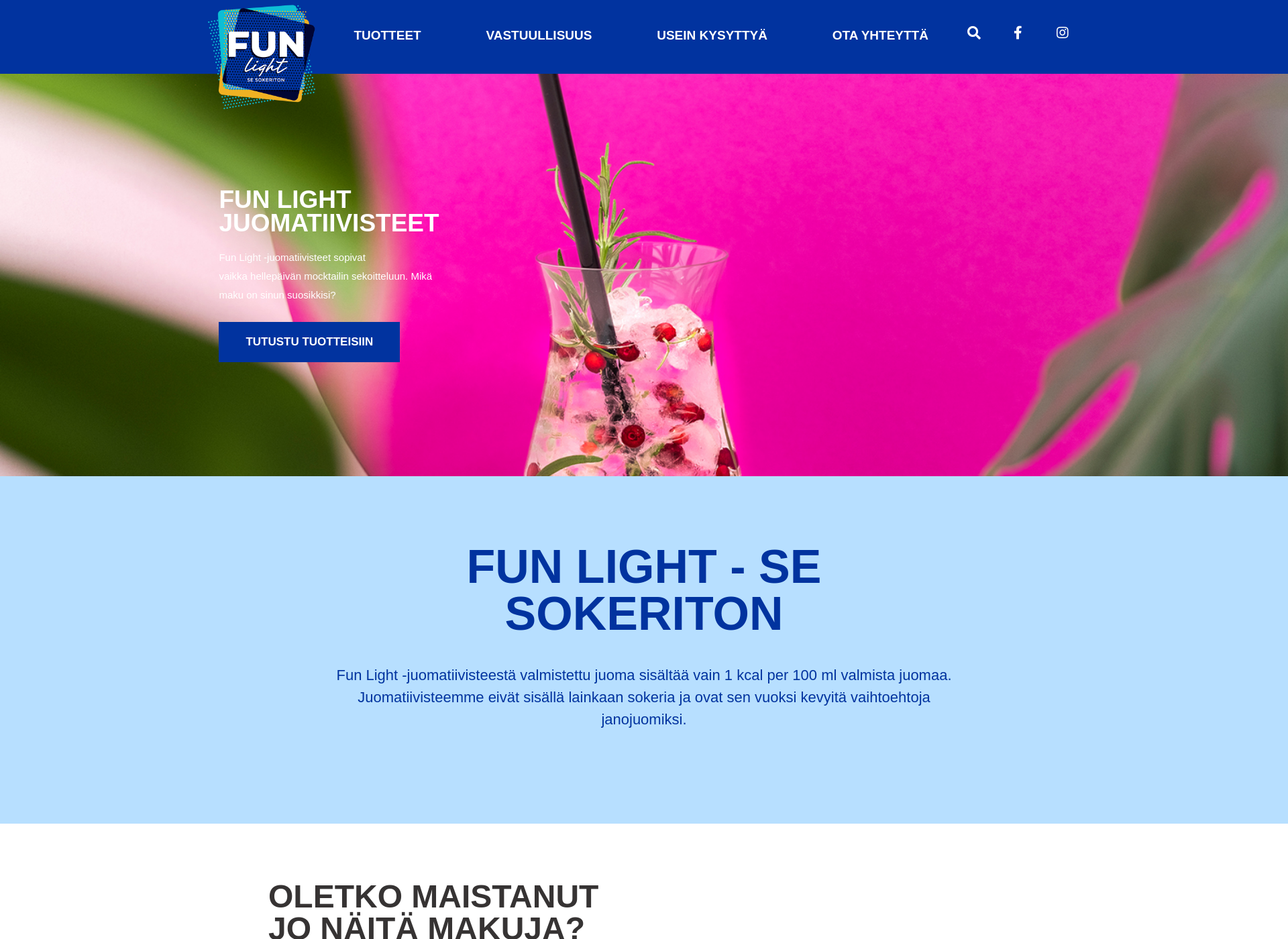 Skärmdump för funlight.fi