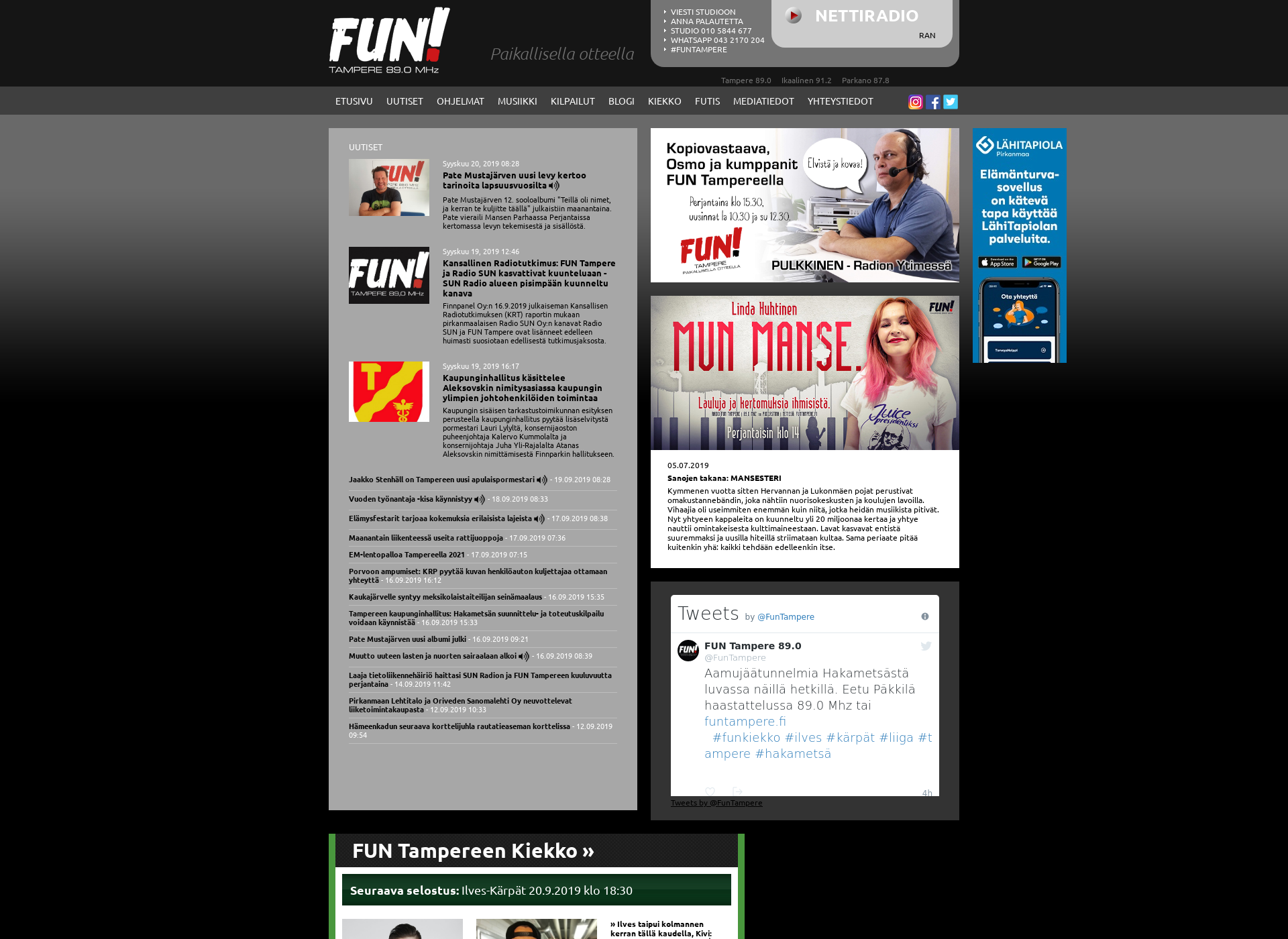 Screenshot for funradio.fi