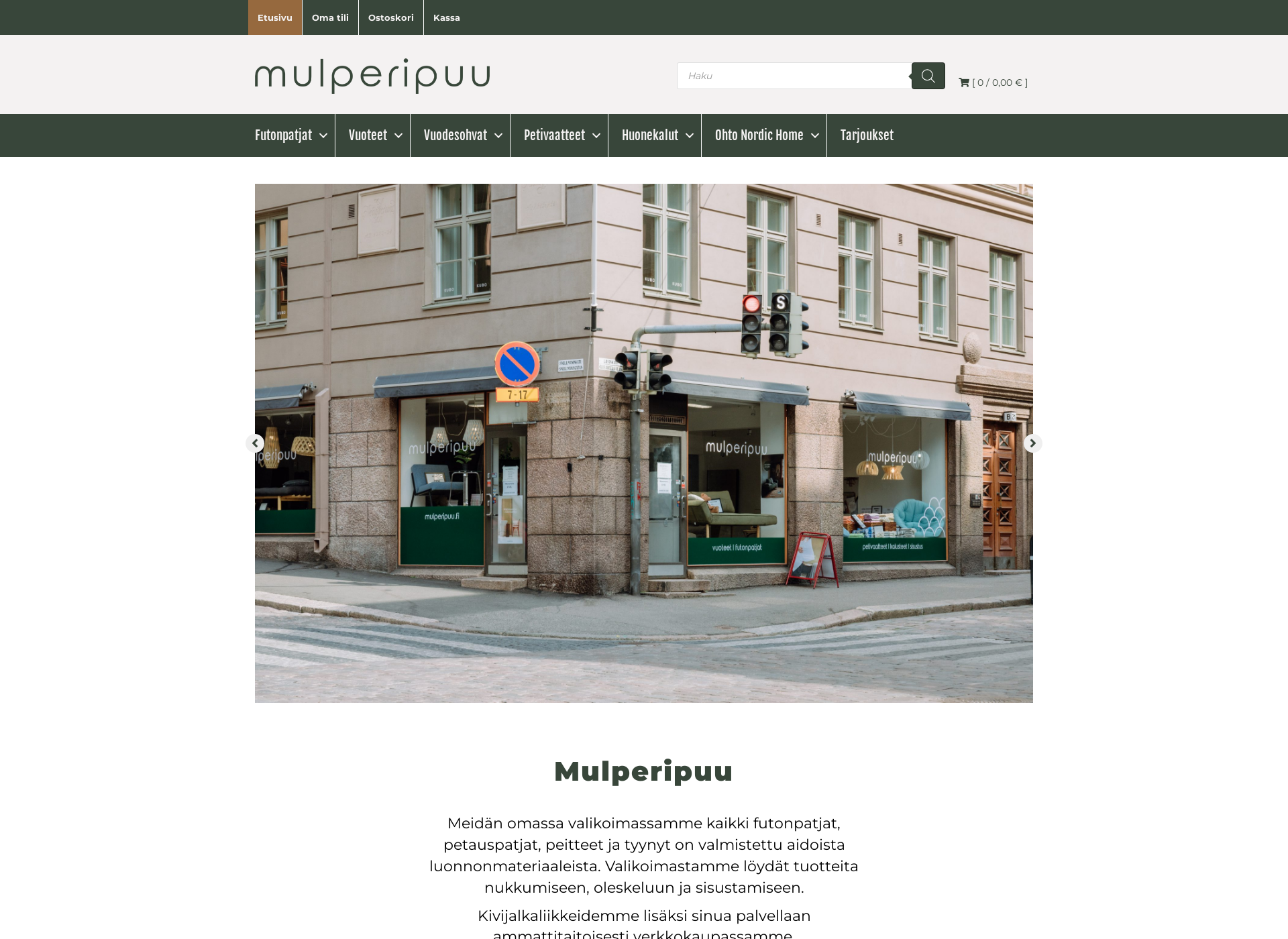 Skärmdump för futon-shop.fi