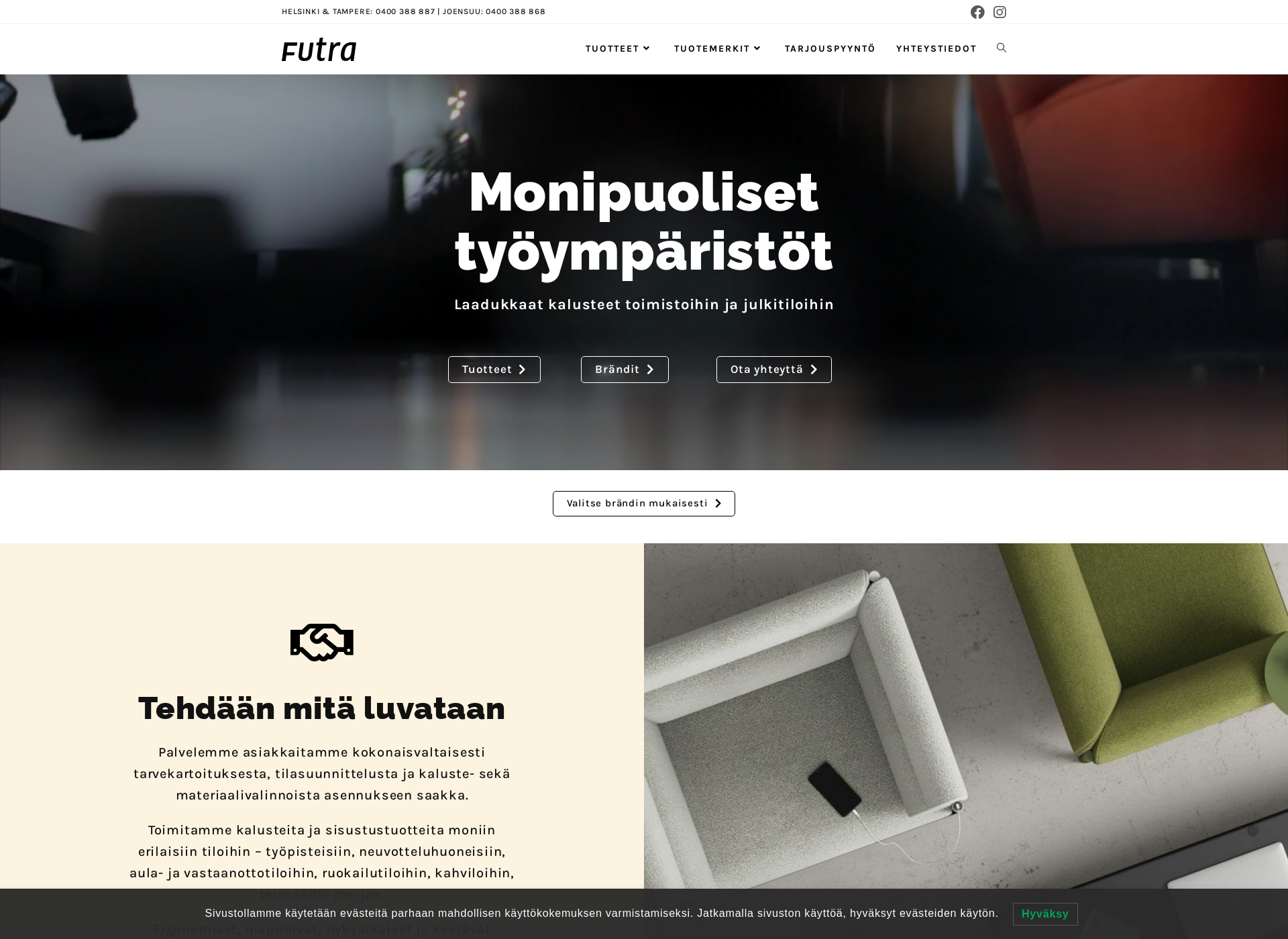 Skärmdump för futra.fi