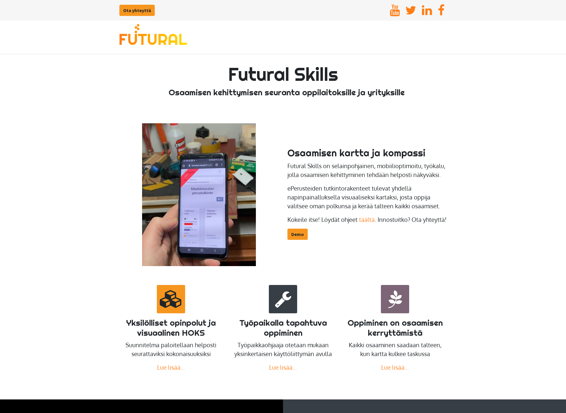Screenshot for futuralskills.fi