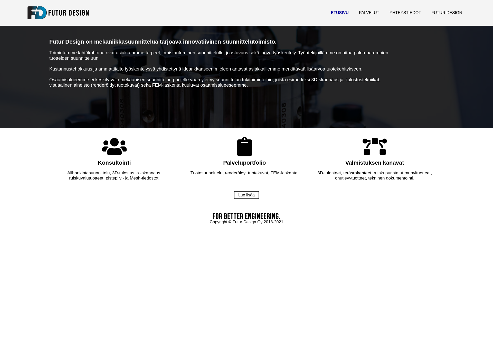 Skärmdump för futurdesign.fi