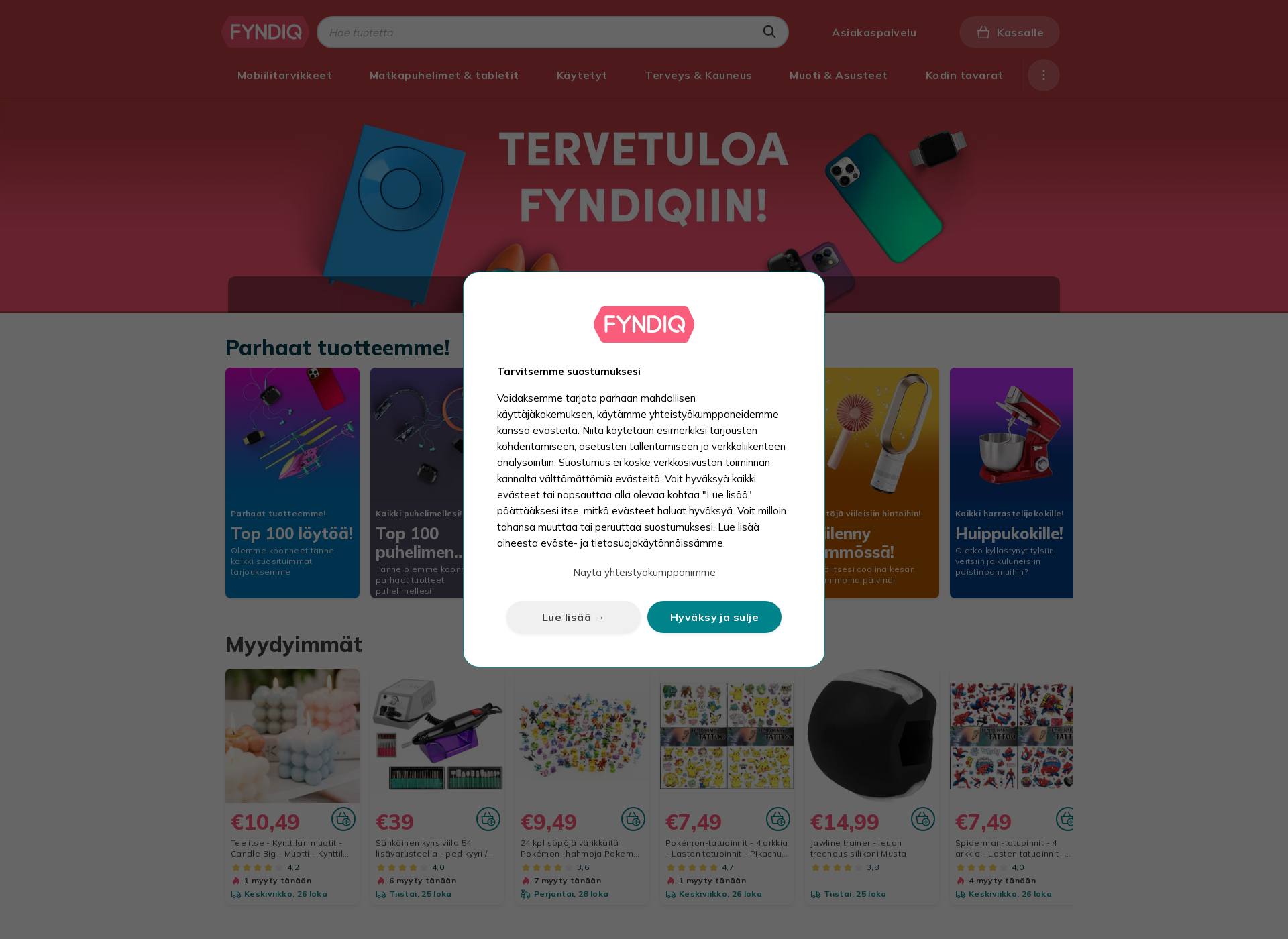 Screenshot for fyndiq.fi