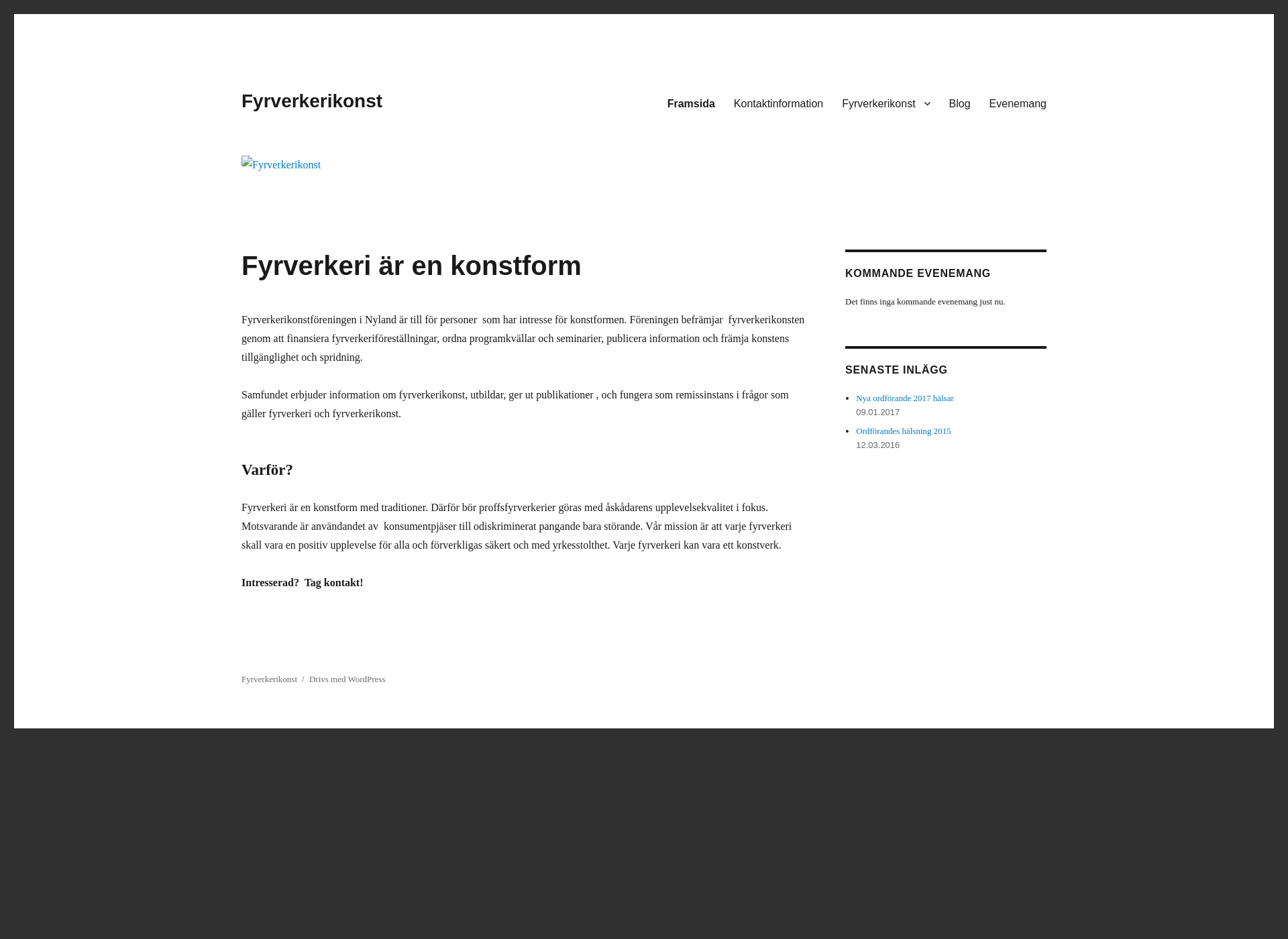 Screenshot for fyrverkerikonst.fi