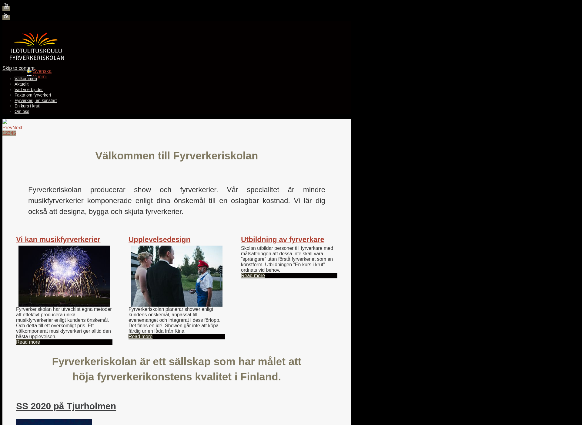 Screenshot for fyrverkeriskolan.fi