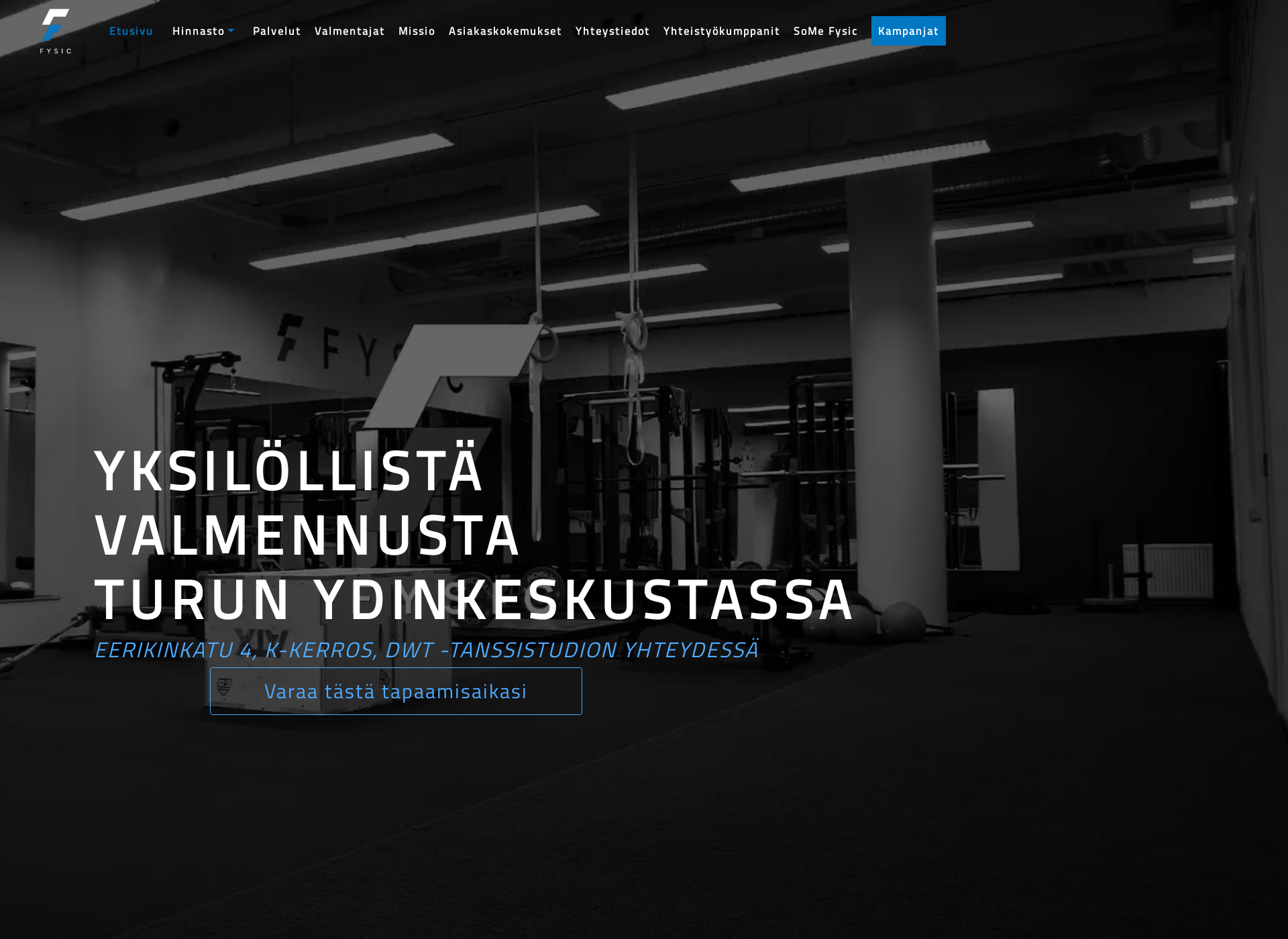 Skärmdump för fysic.fi