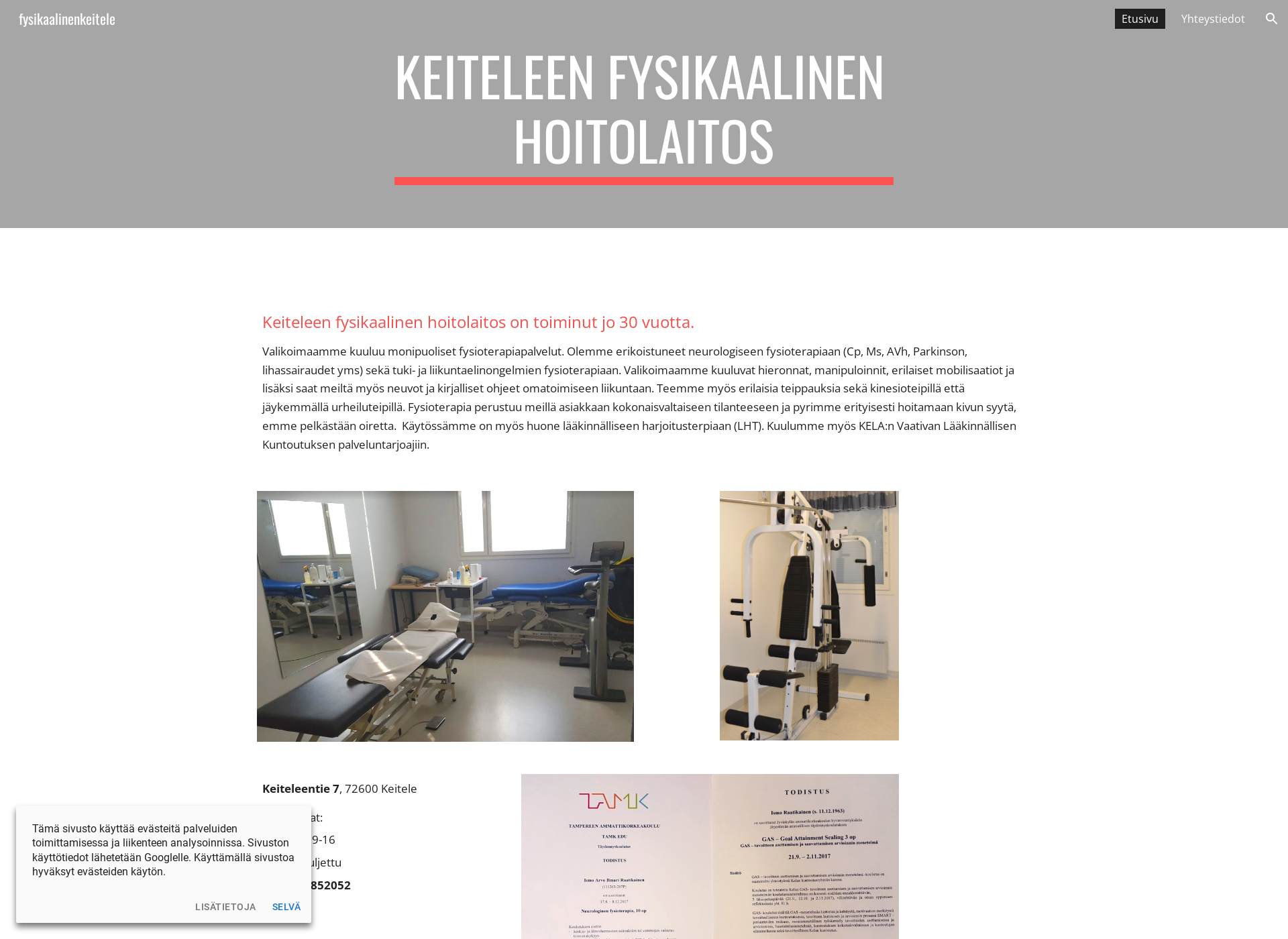 Screenshot for fysikaalinenkeitele.fi