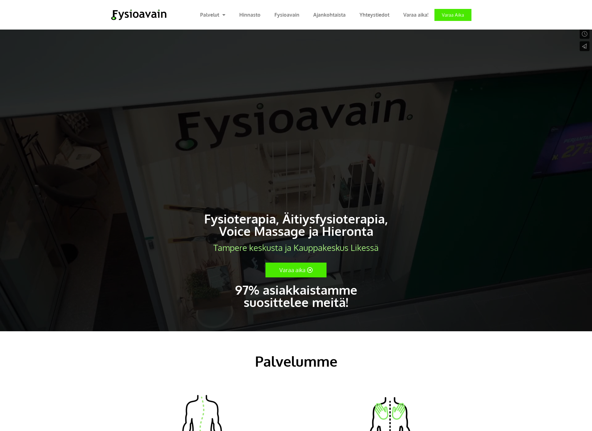 Screenshot for fysioavain.fi