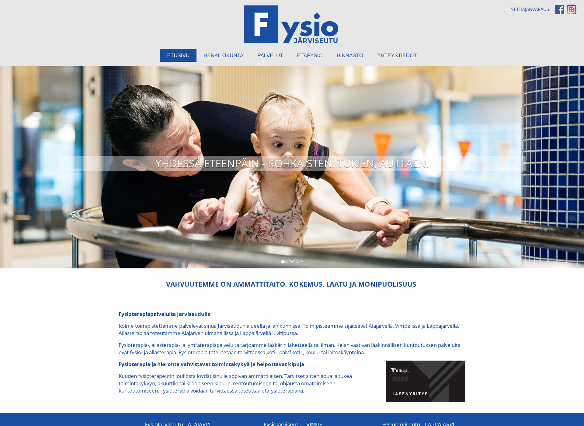 Screenshot for fysiojarviseutu.fi