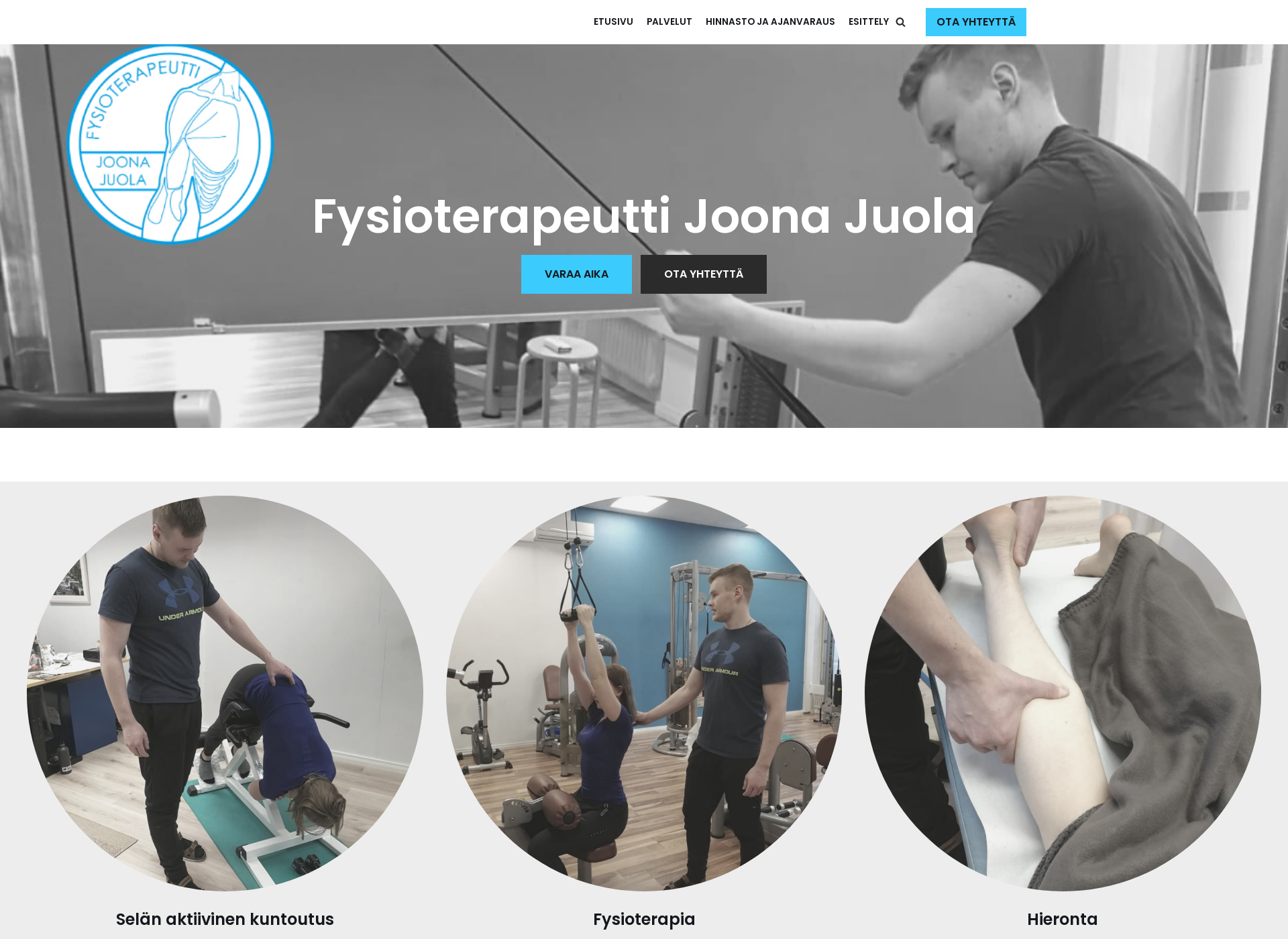 Screenshot for fysiojoona.fi