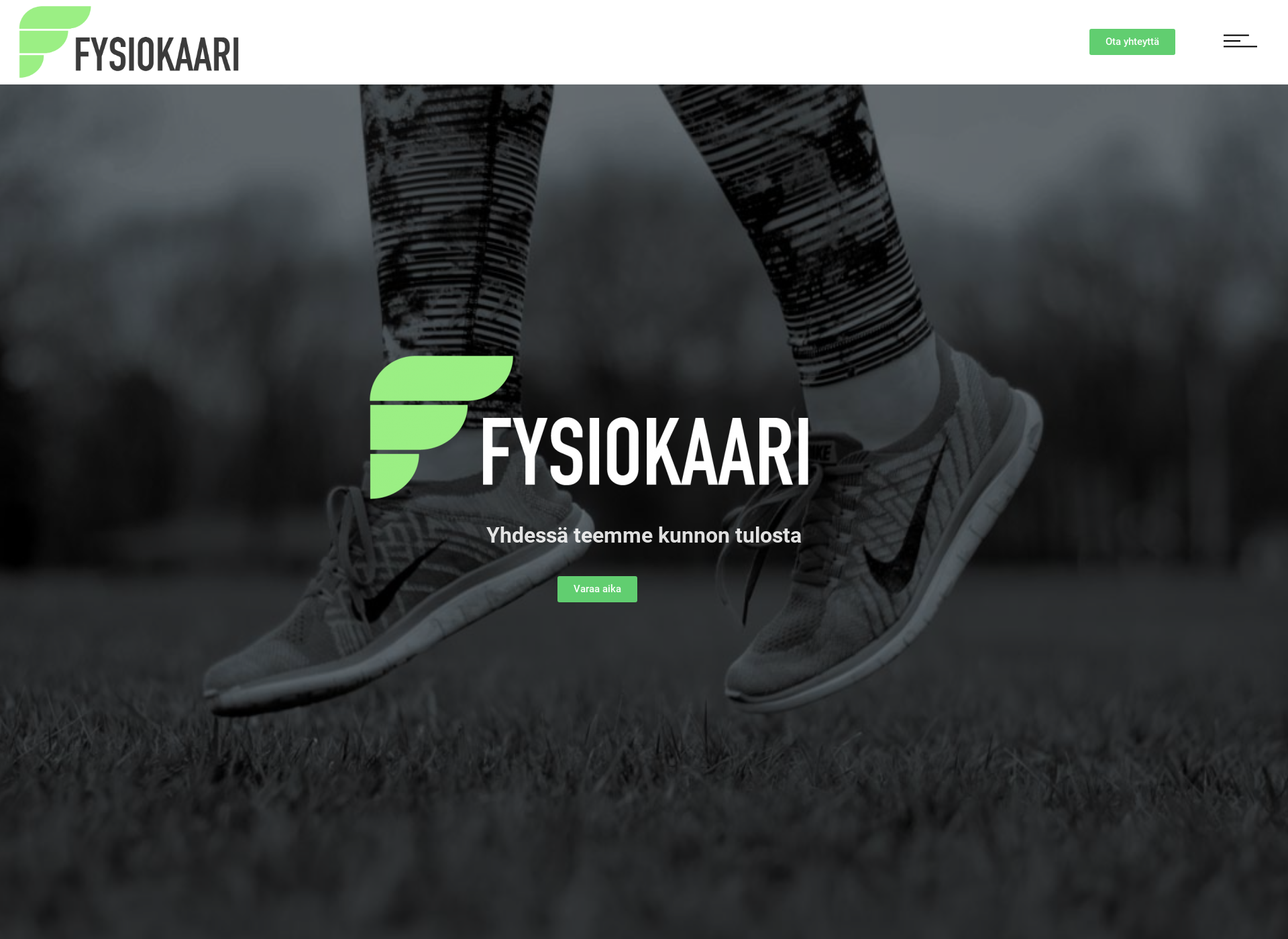 Skärmdump för fysiokaari.fi