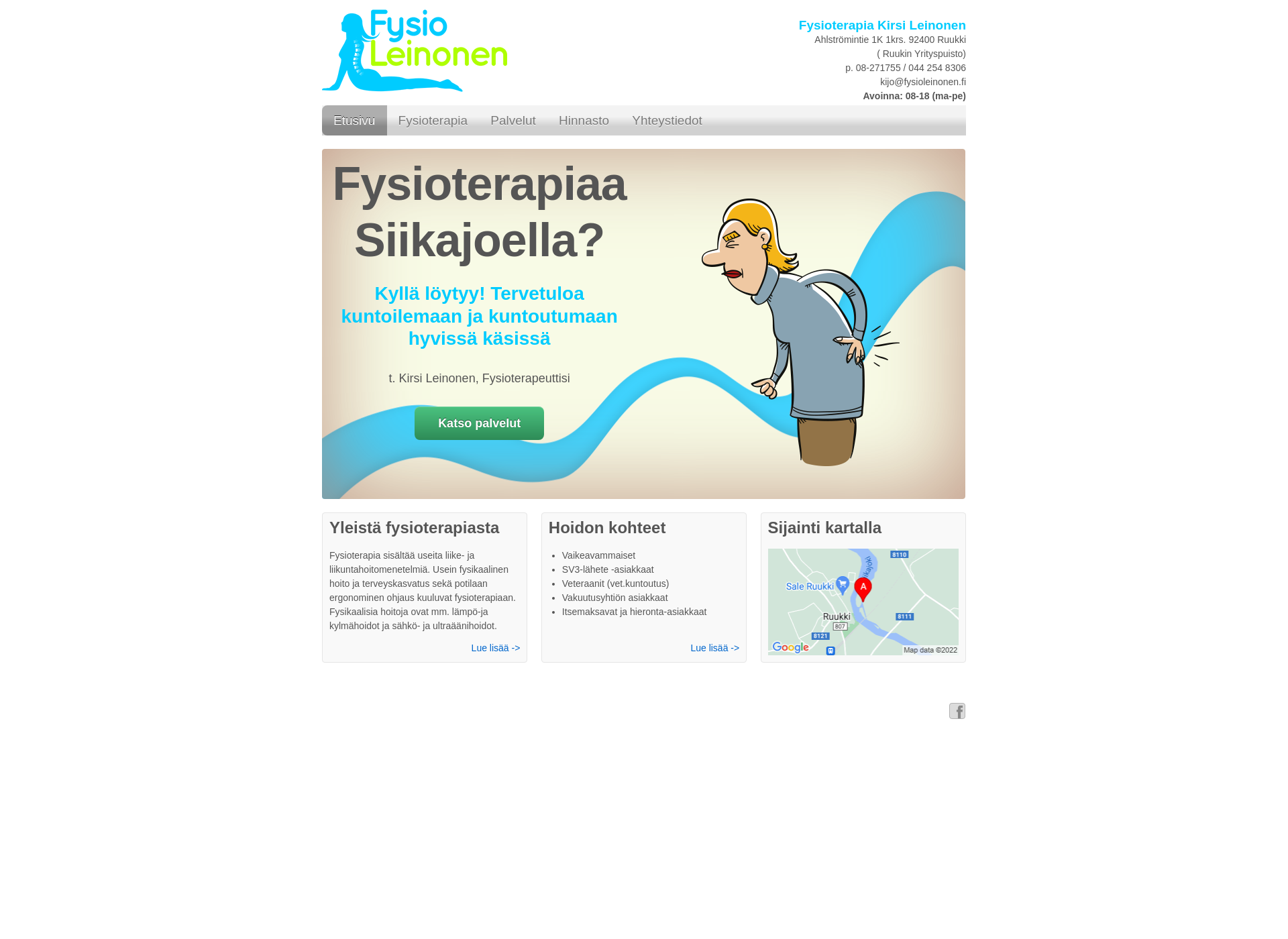 Screenshot for fysioleinonen.fi