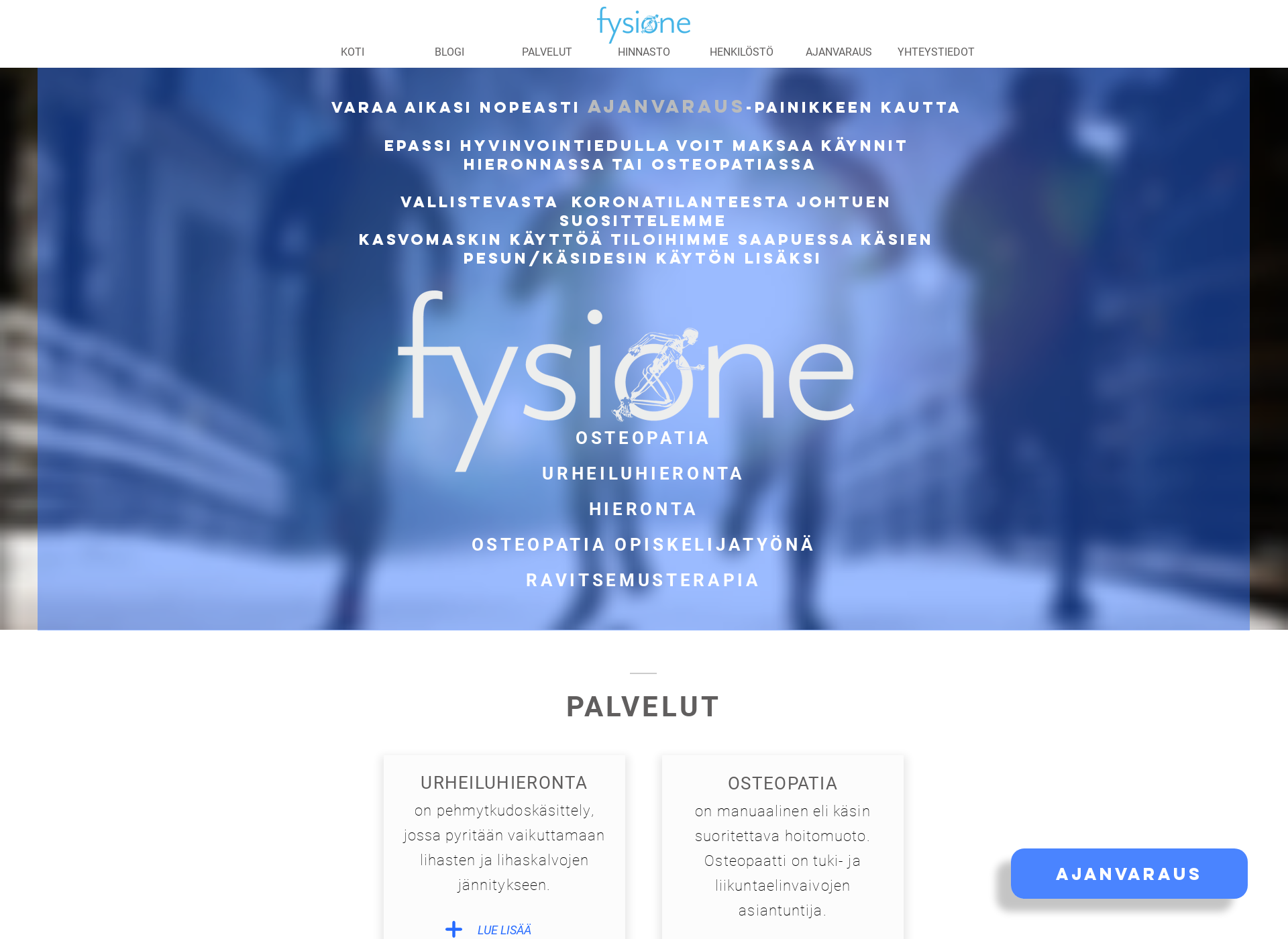 Screenshot for fysione.fi