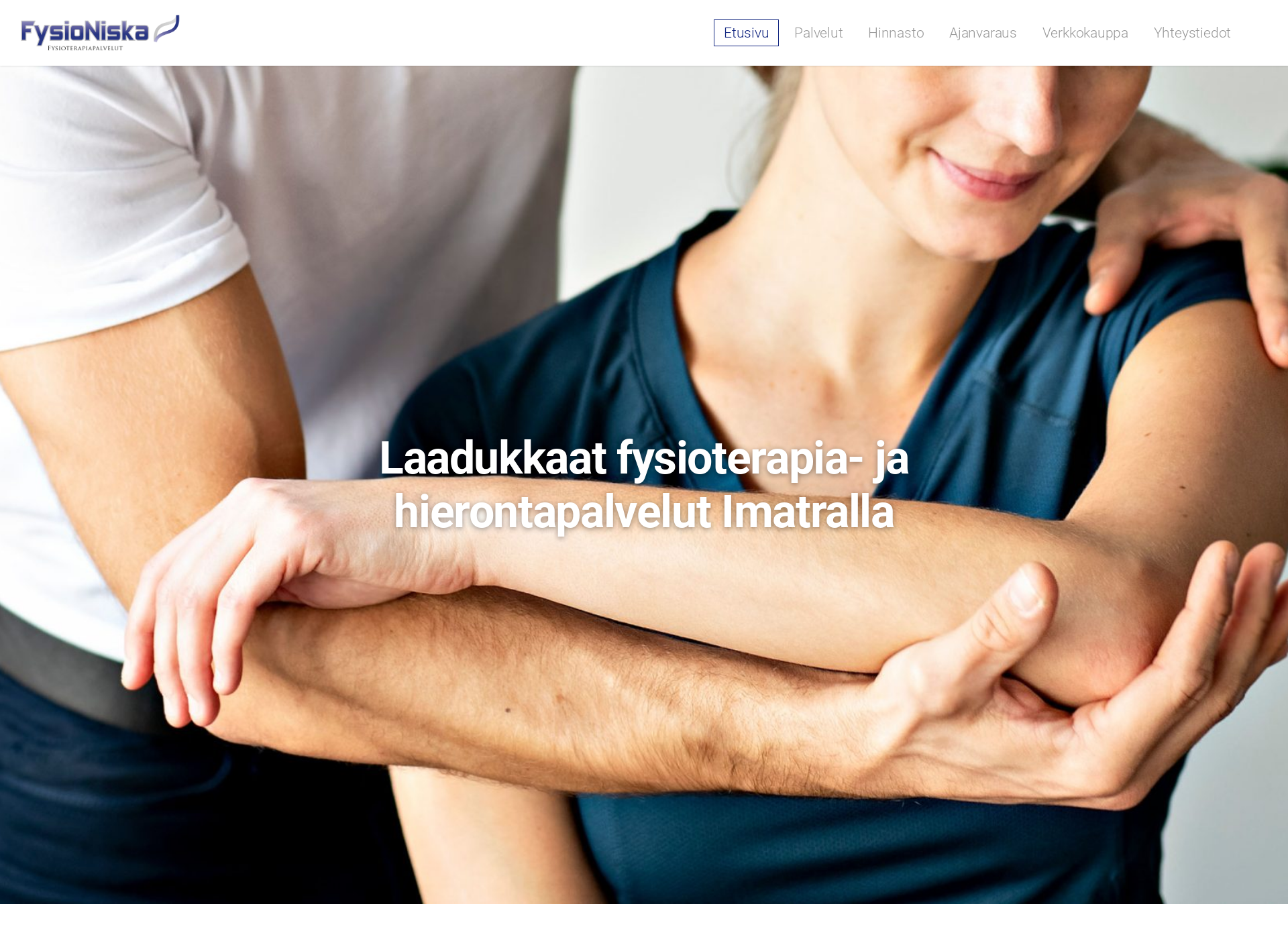 Skärmdump för fysioniska.fi