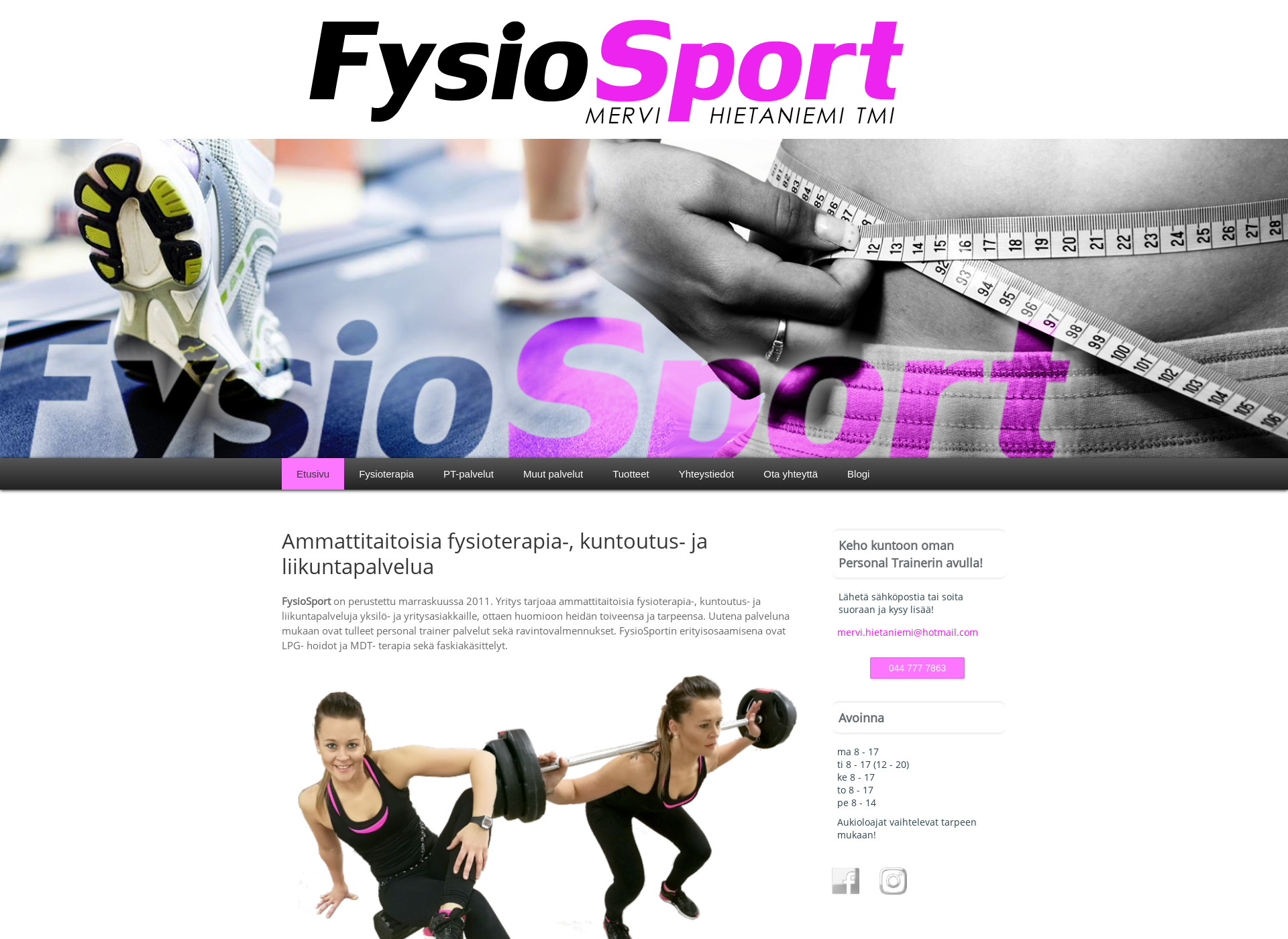 Screenshot for fysiosportmh.fi