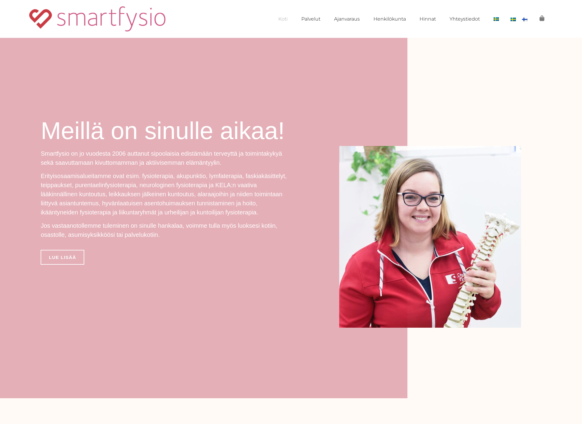 Screenshot for fysioterapiasoderkulla.fi