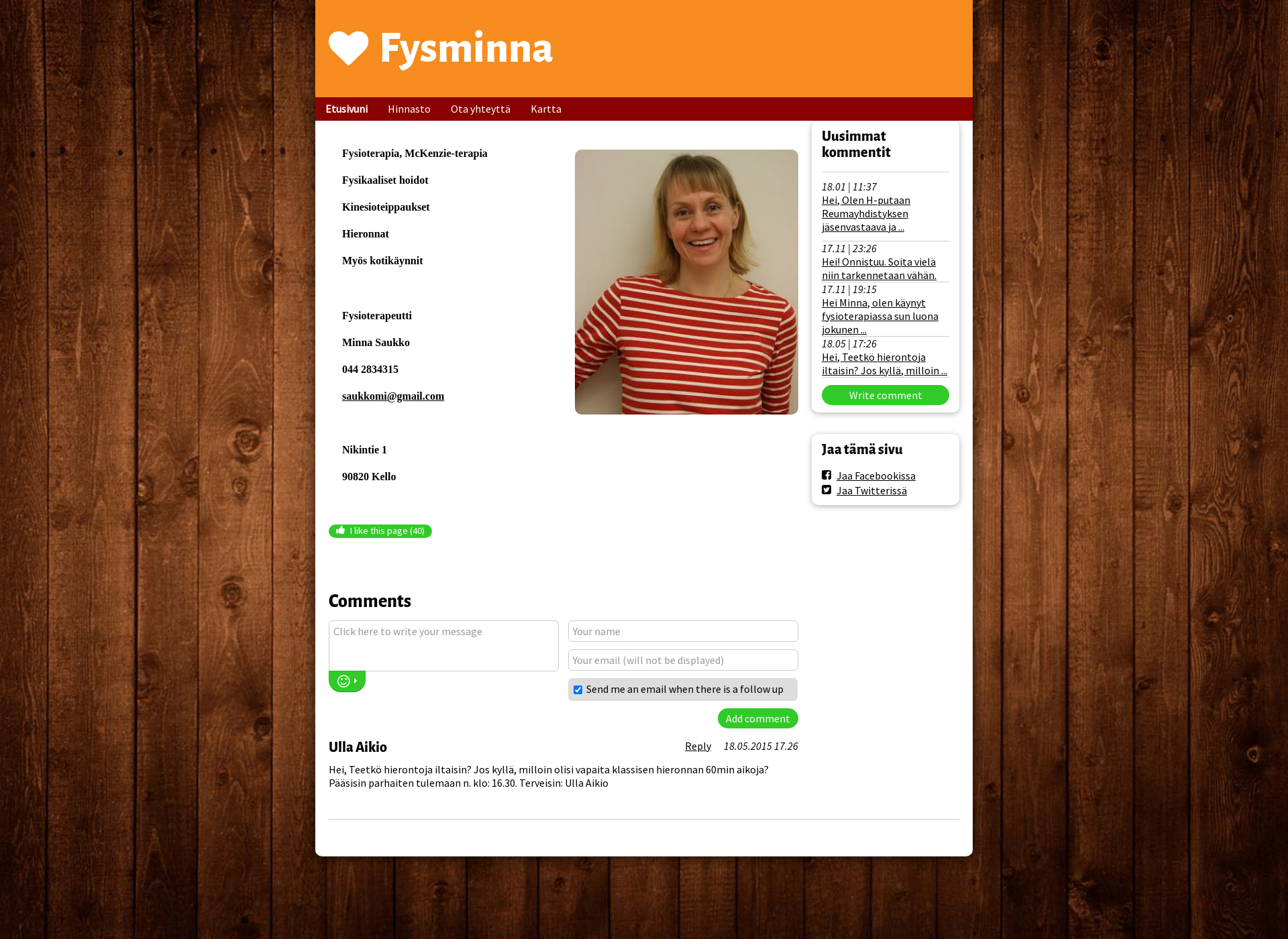Screenshot for fysminna.fi