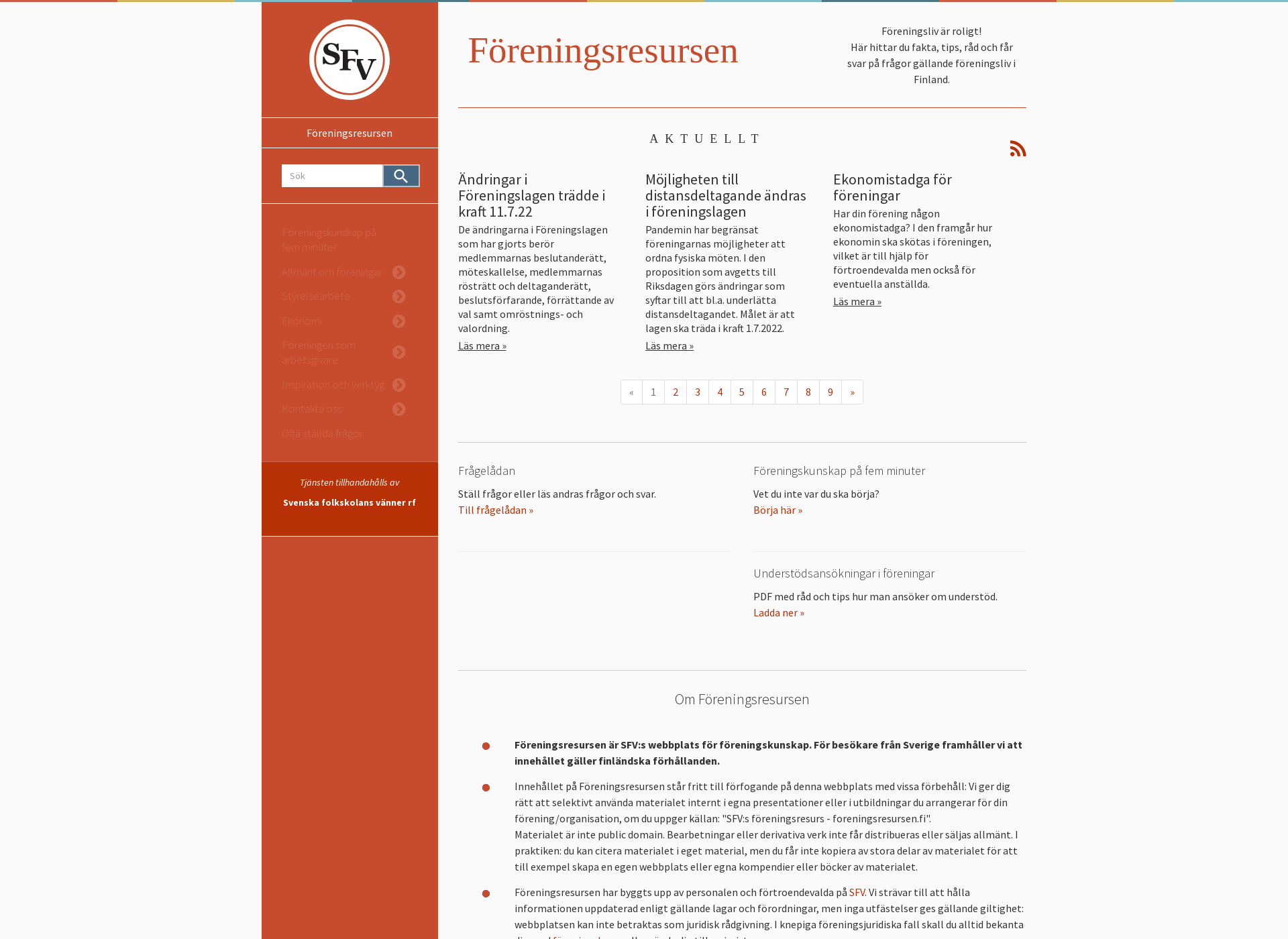 Screenshot for föreningsresursen.fi