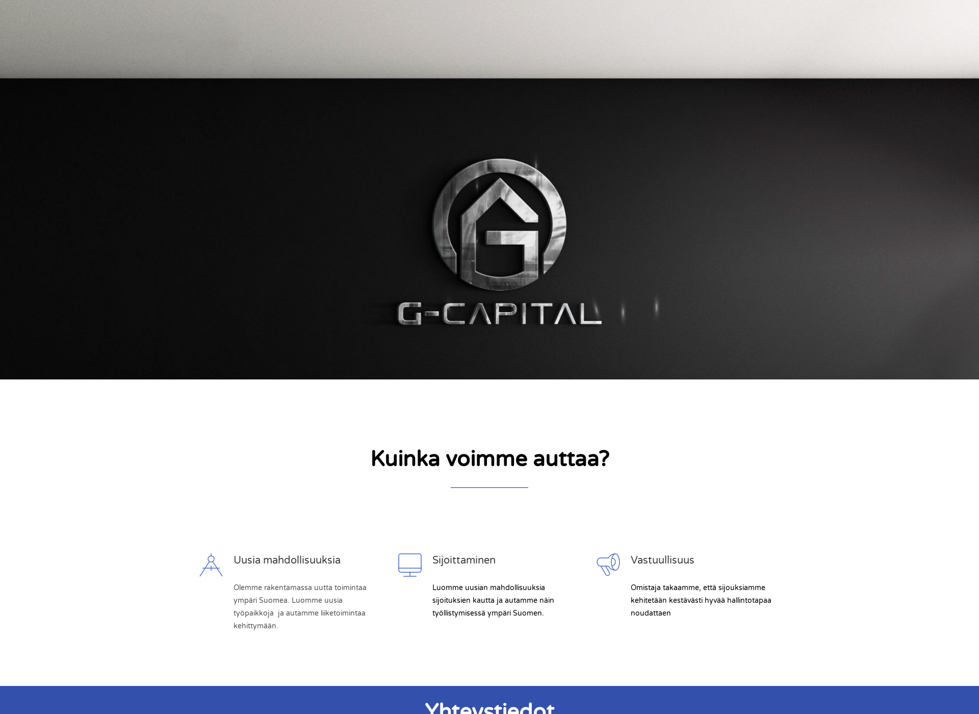 Skärmdump för g-capital.fi