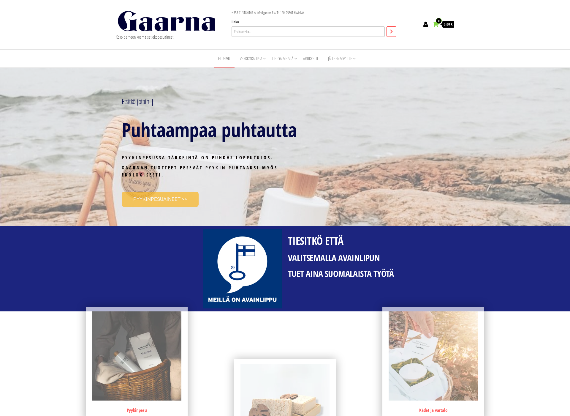 Screenshot for gaarna.fi