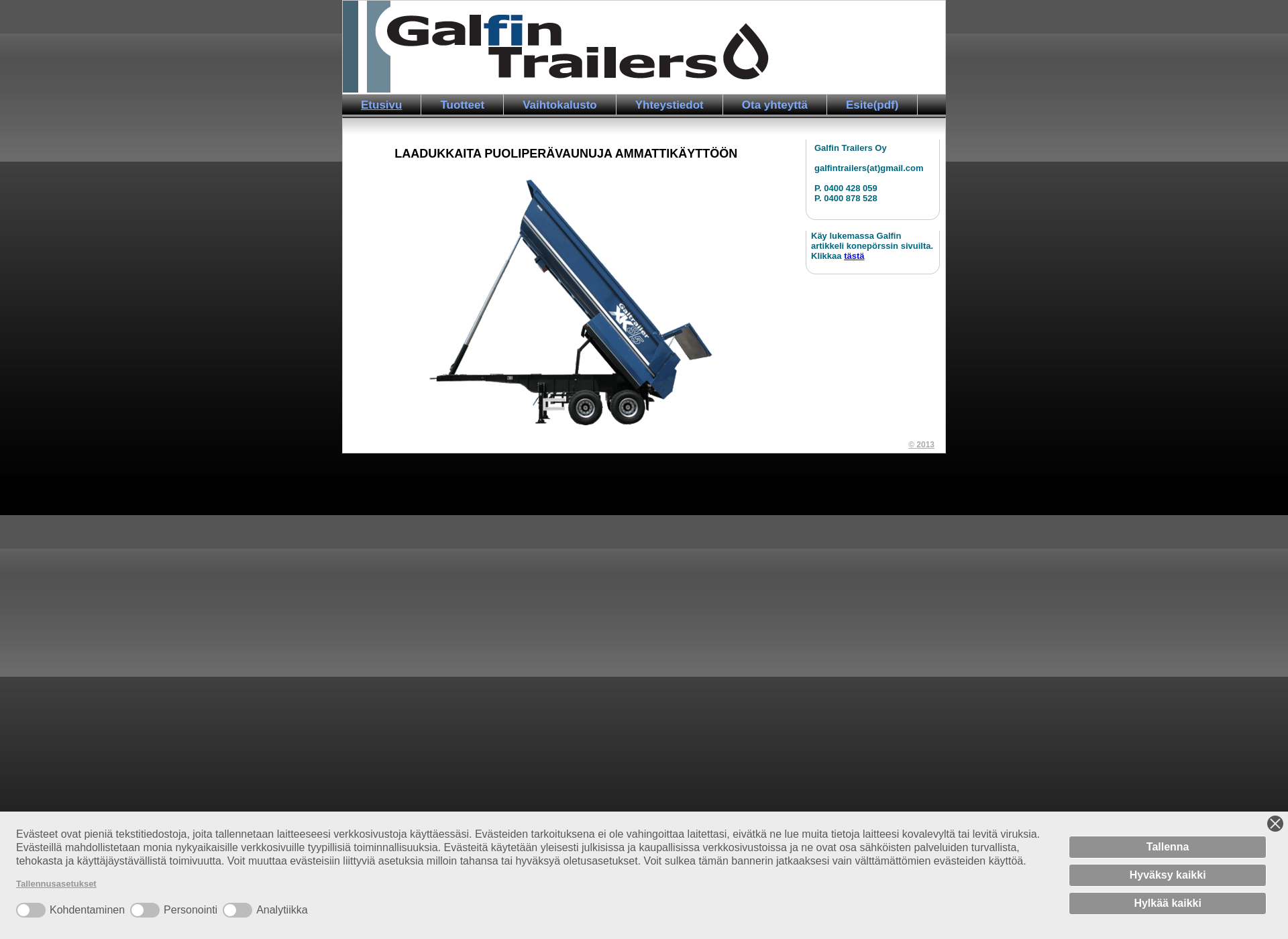 Screenshot for galfin.fi