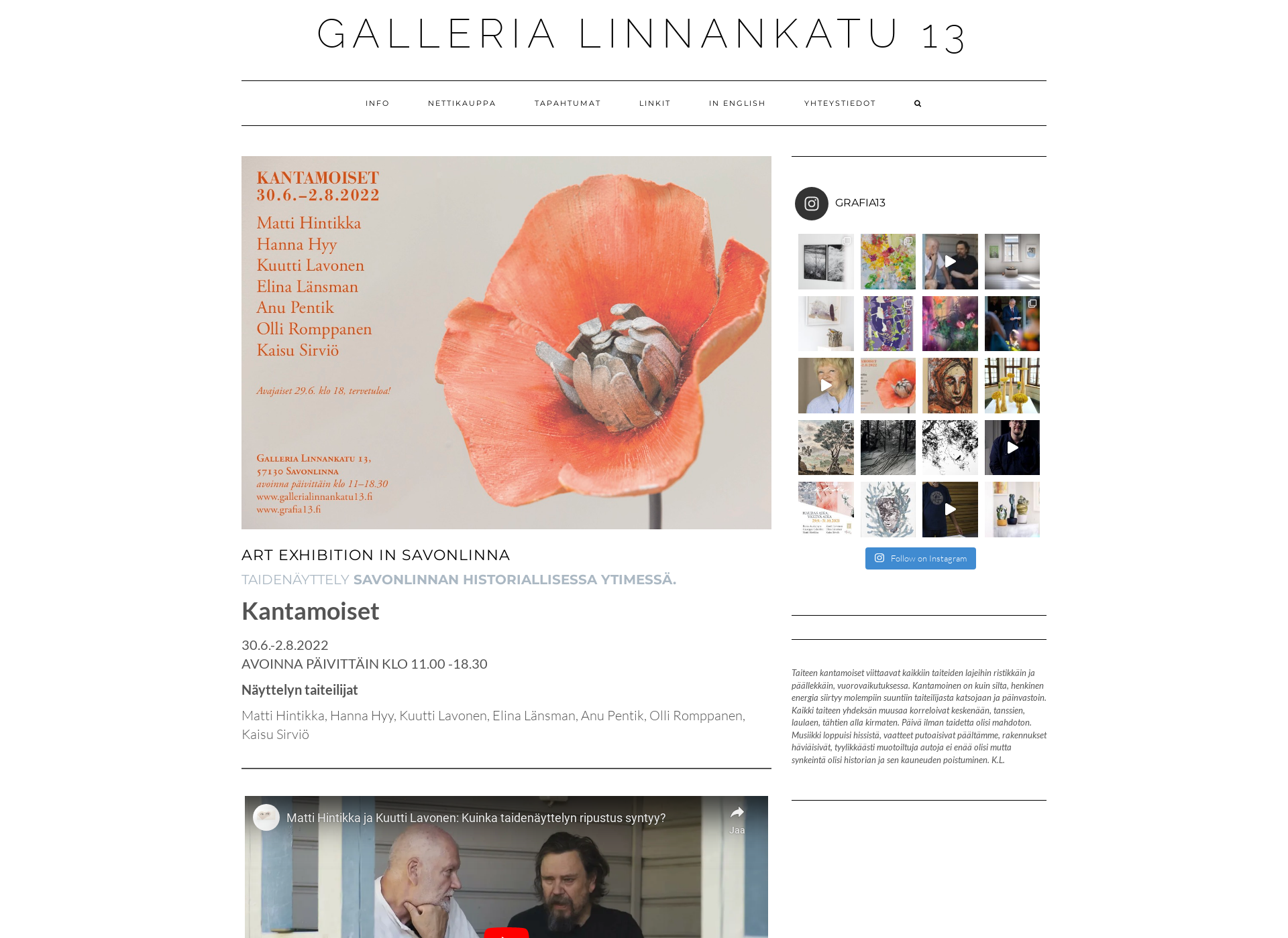 Screenshot for gallerialinnankatu13.fi