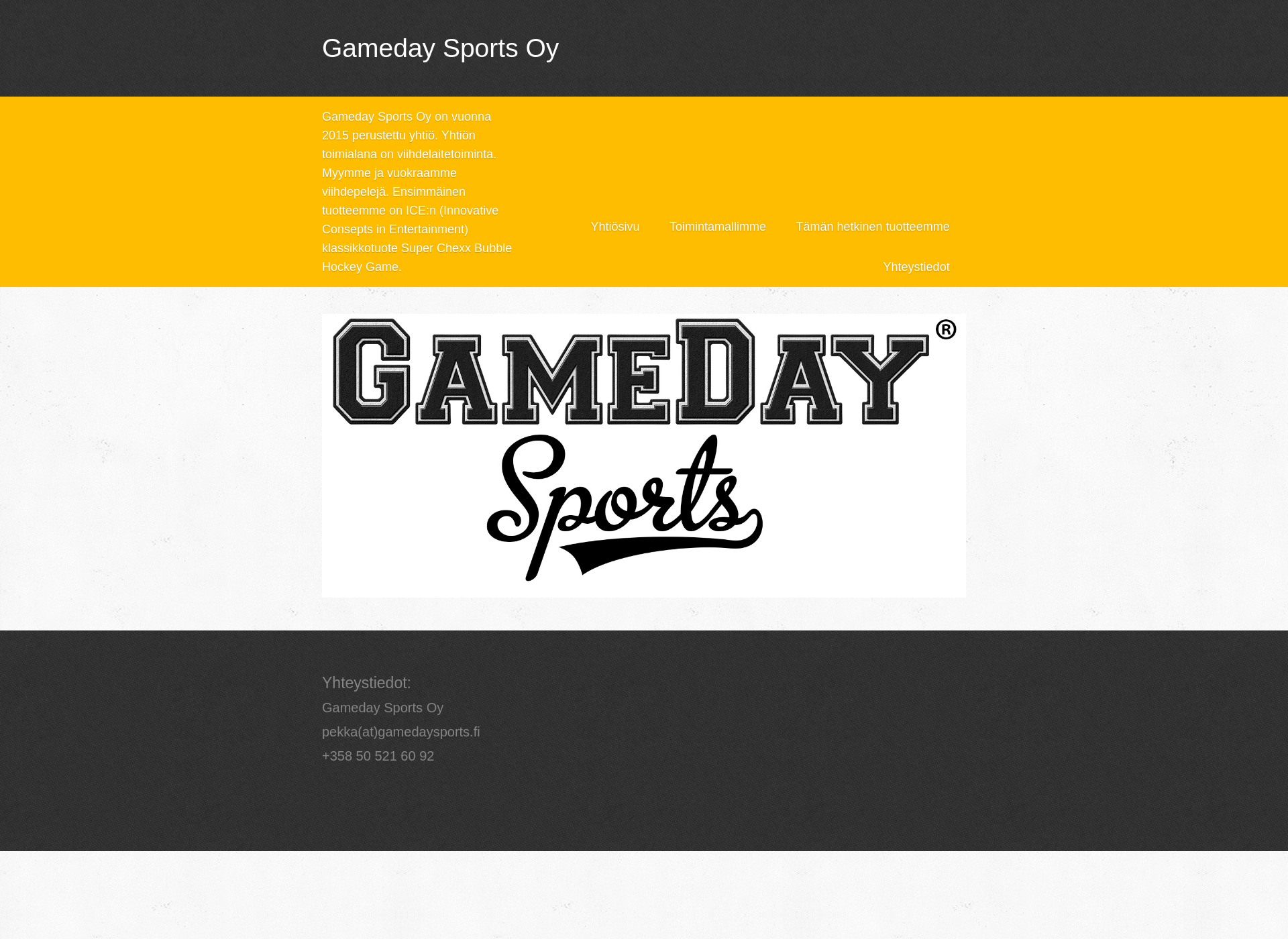 Skärmdump för gamedaysports.fi