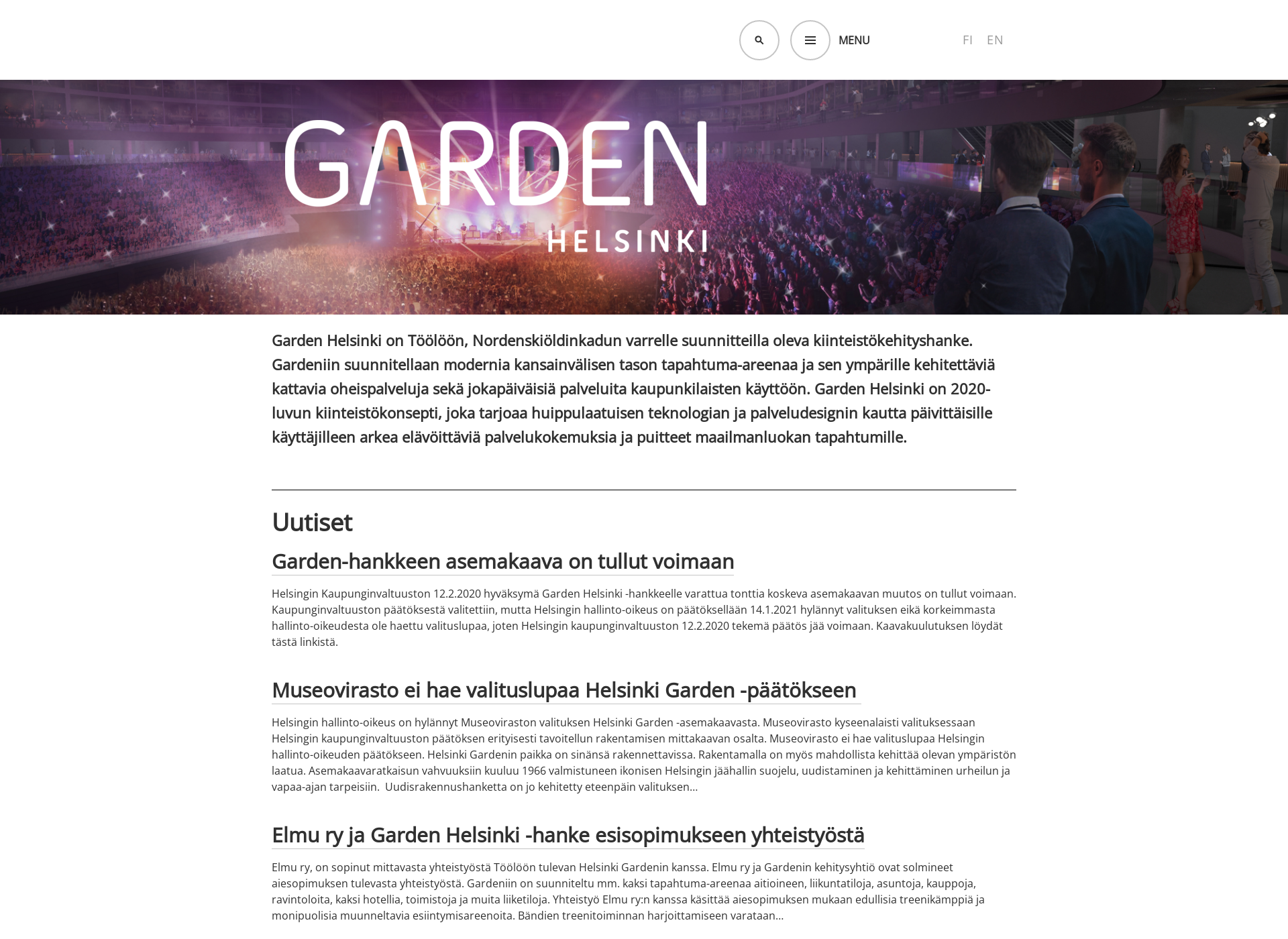 Skärmdump för gardenhelsinki.fi