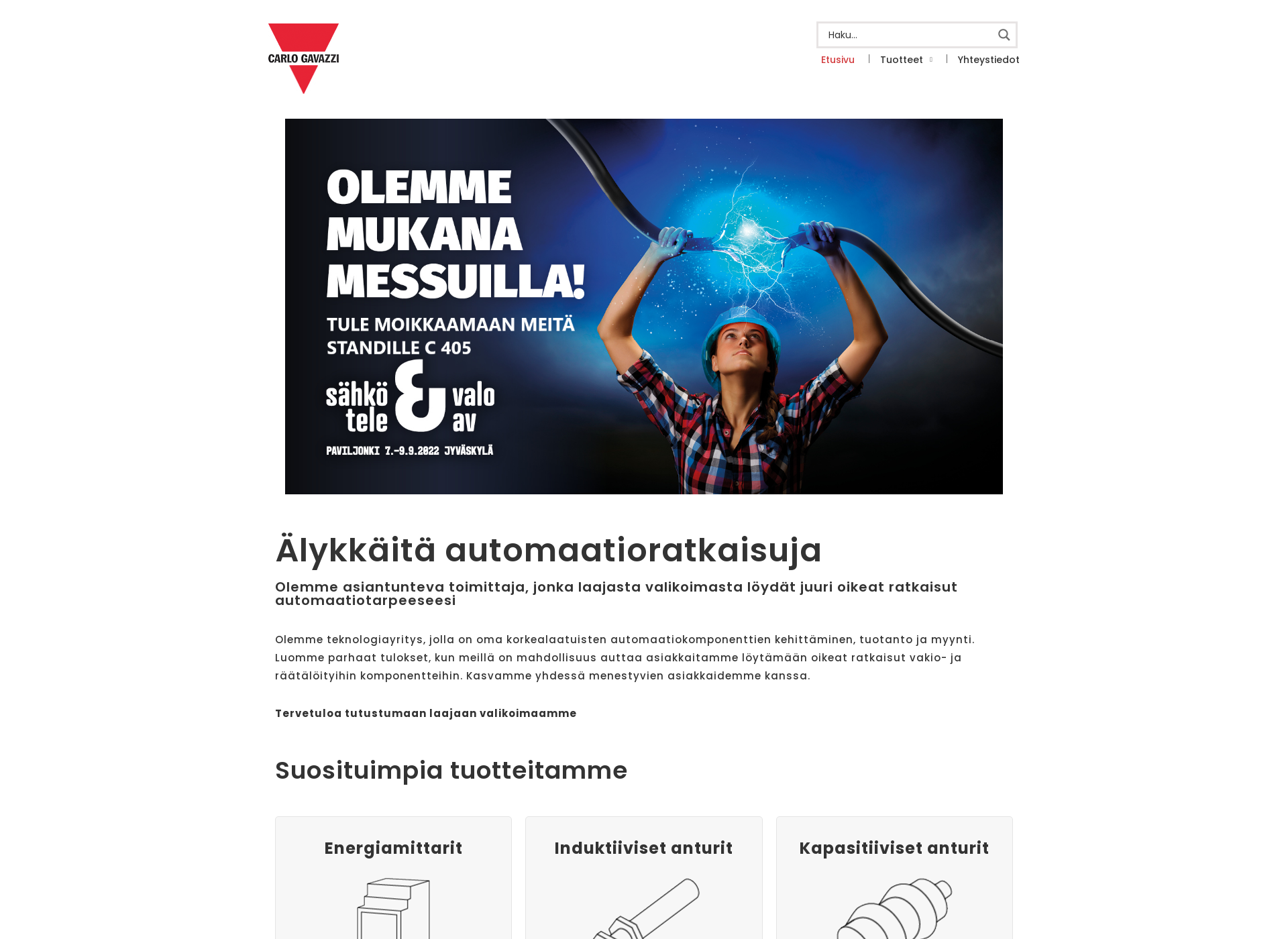 Screenshot for gavazzi.fi