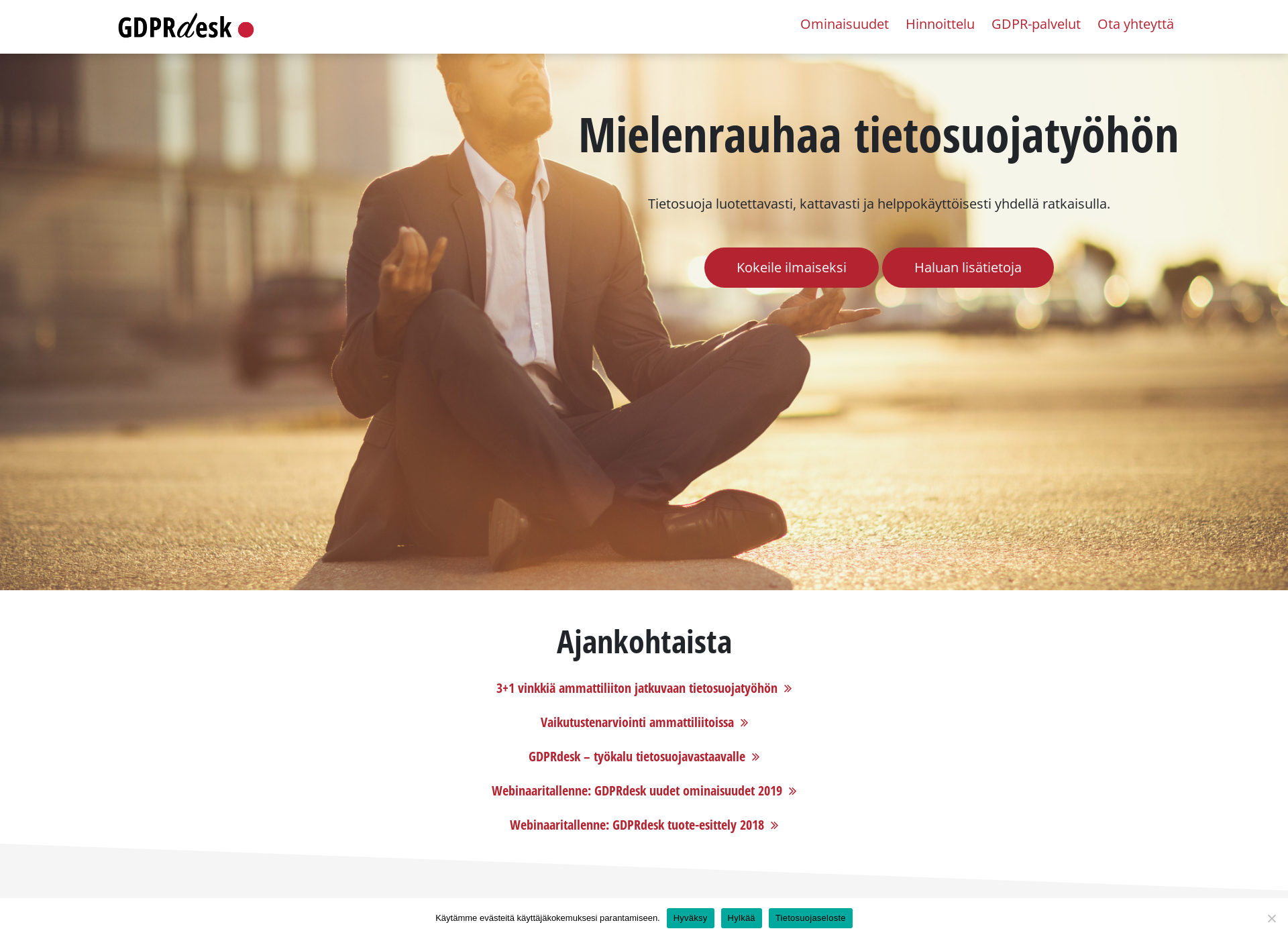 Skärmdump för gdprdesk.fi