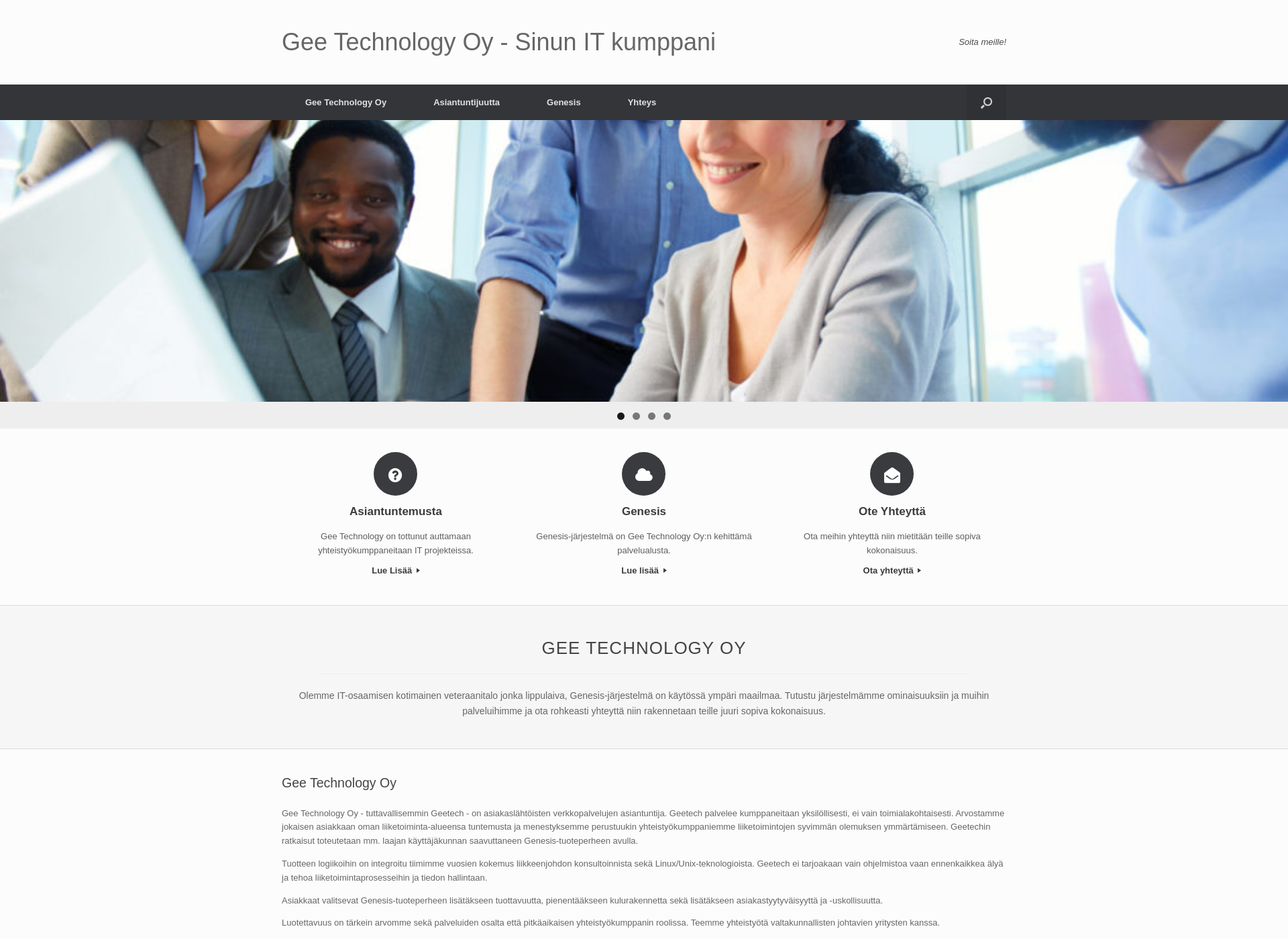 Screenshot for geetechnology.fi