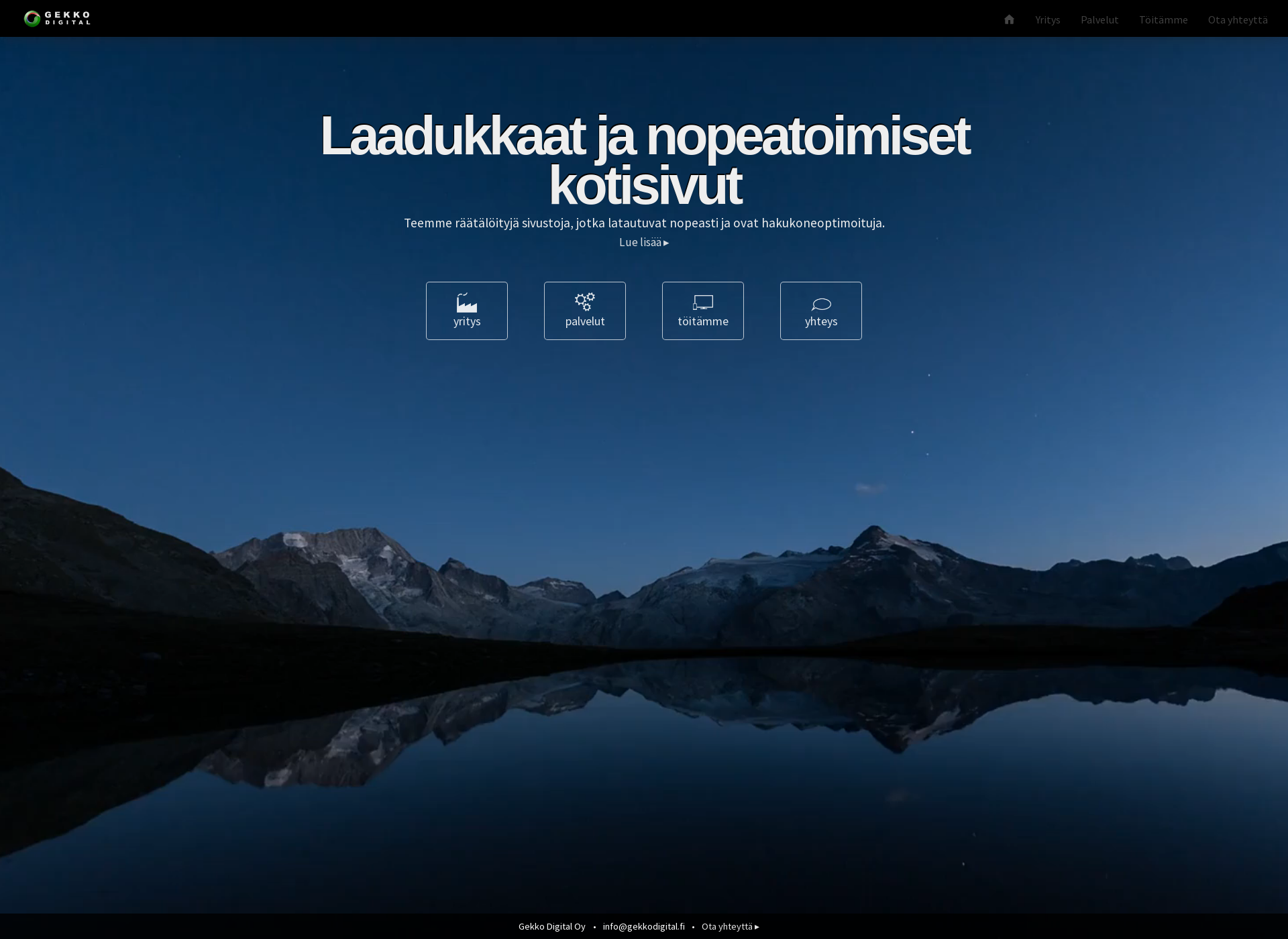Skärmdump för gekkodigital.fi