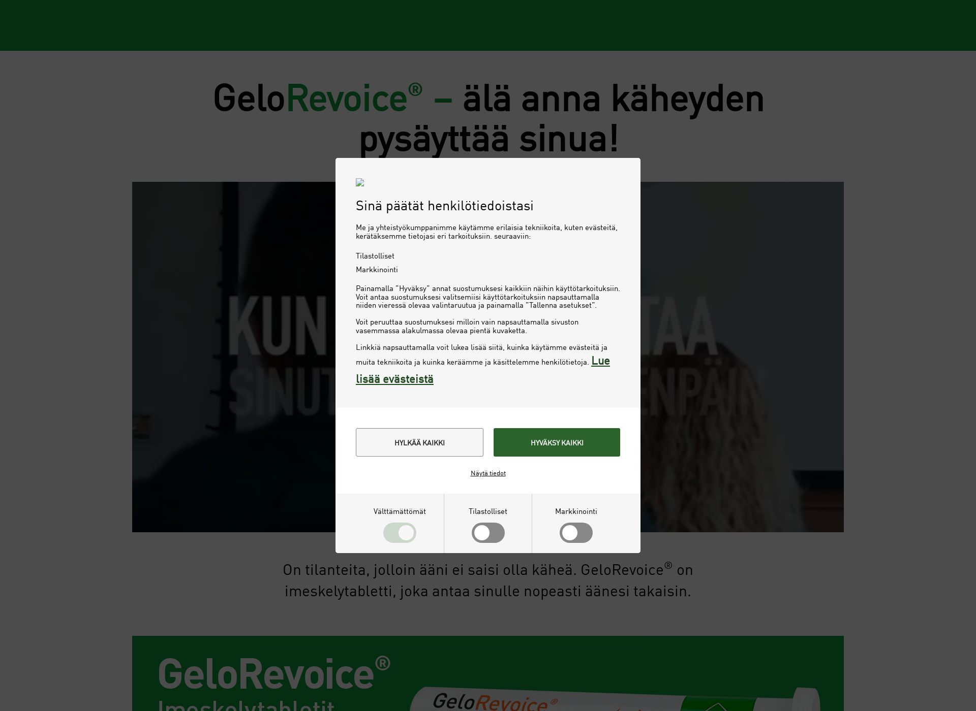 Näyttökuva gelorevoice.fi
