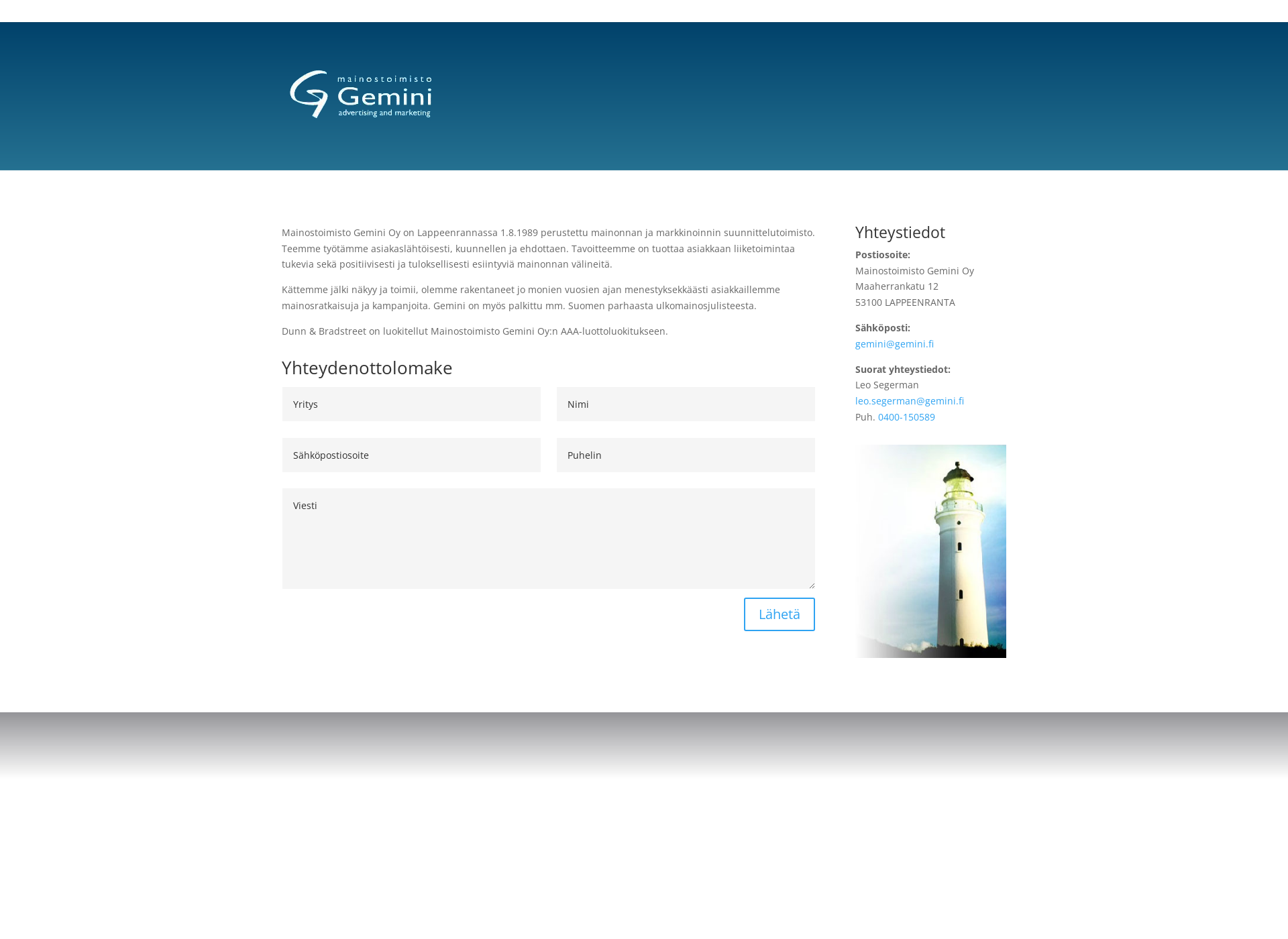 Screenshot for gemini.fi