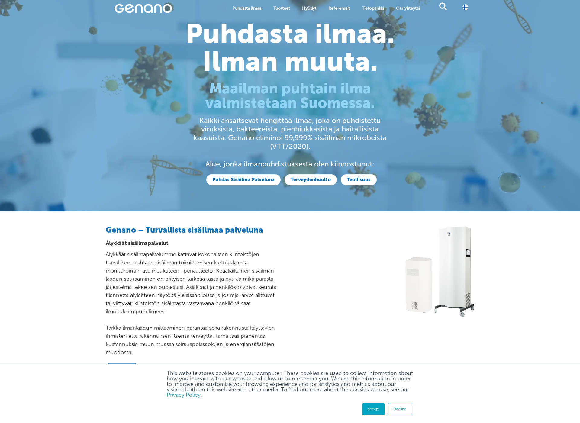 Screenshot for genano.fi
