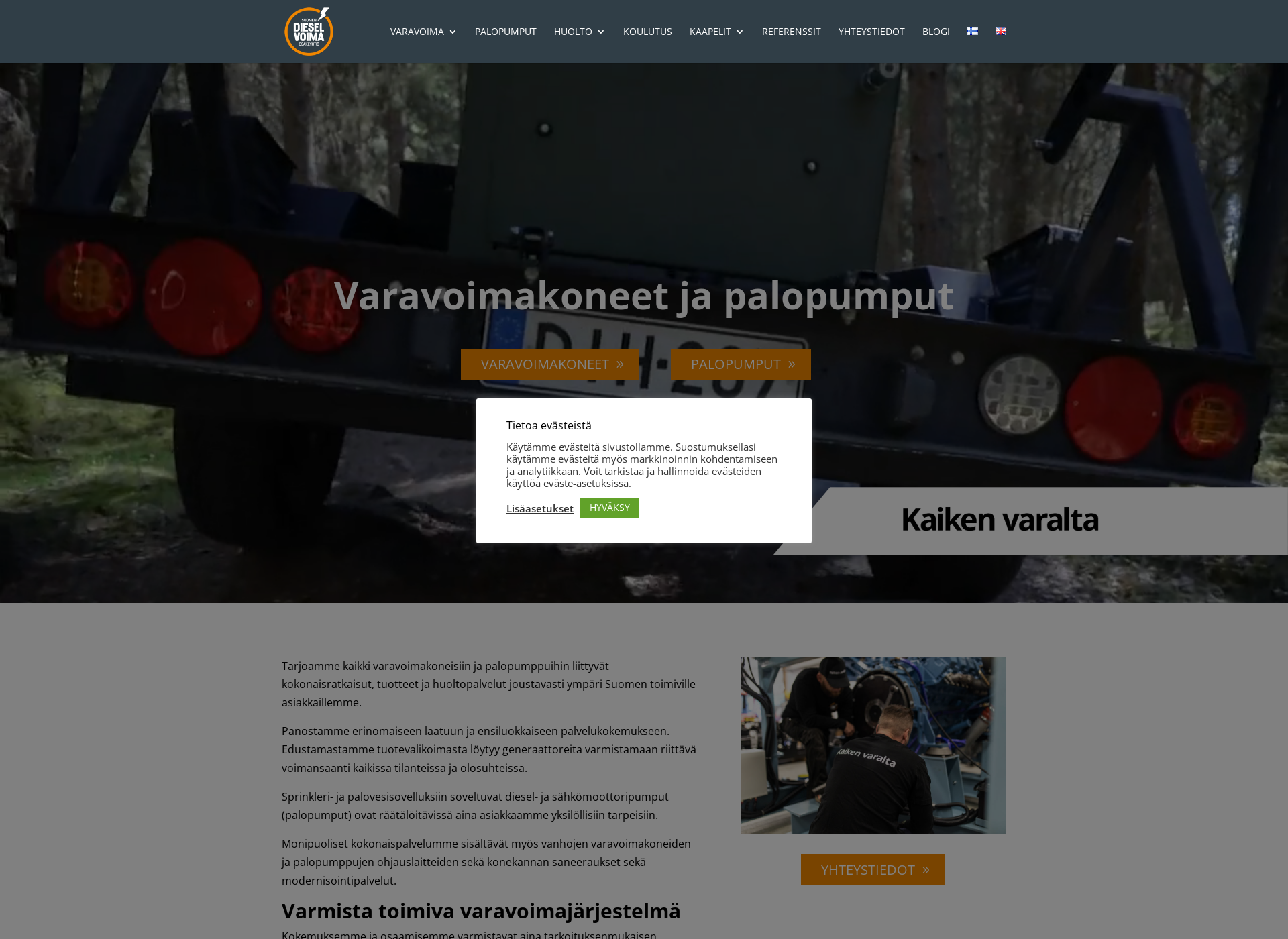 Screenshot for generaattorihuolto.fi