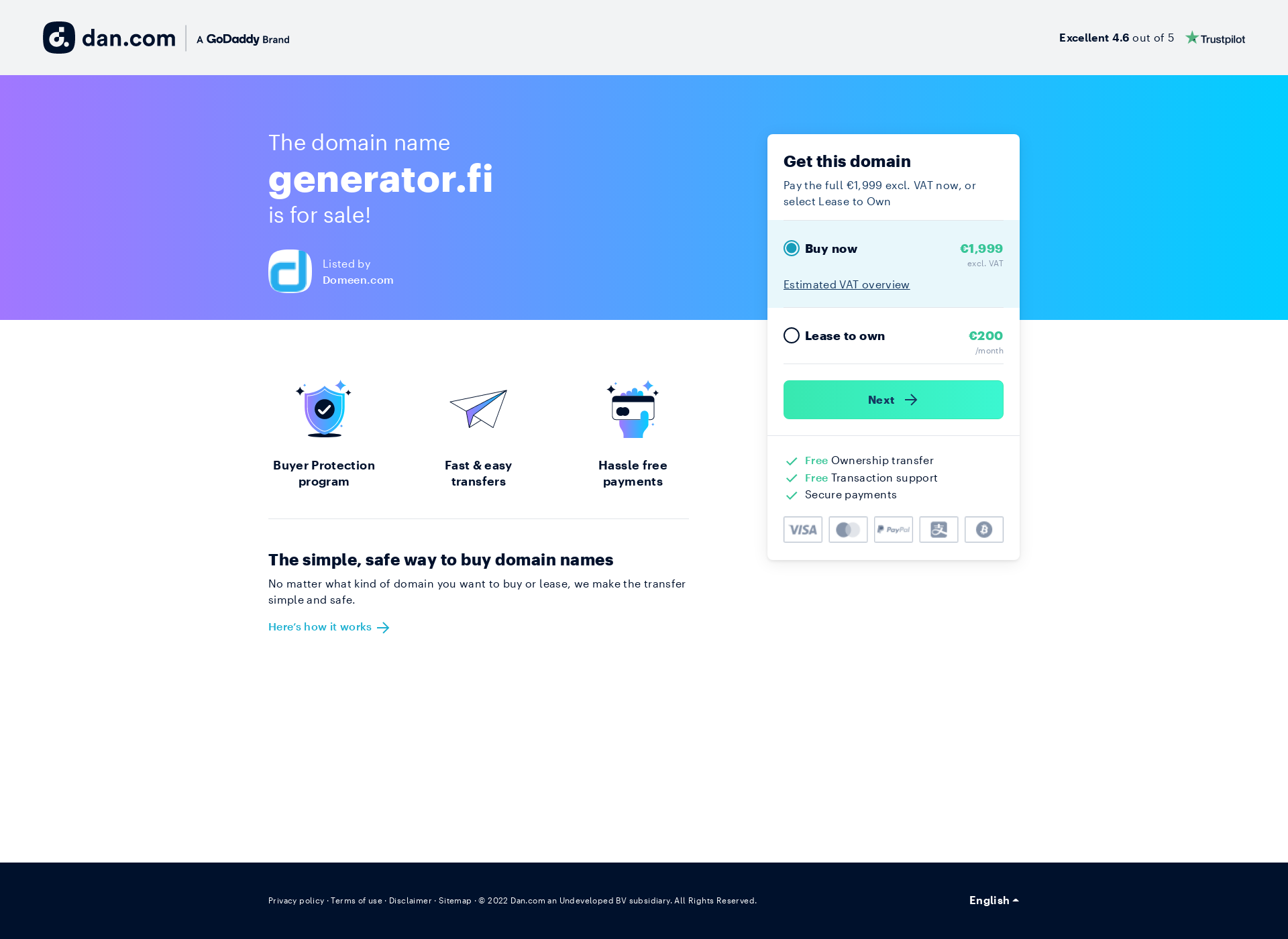 Screenshot for generator.fi