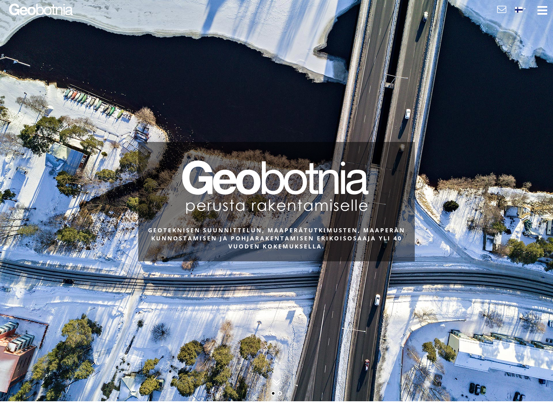 Skärmdump för geobotnia.fi