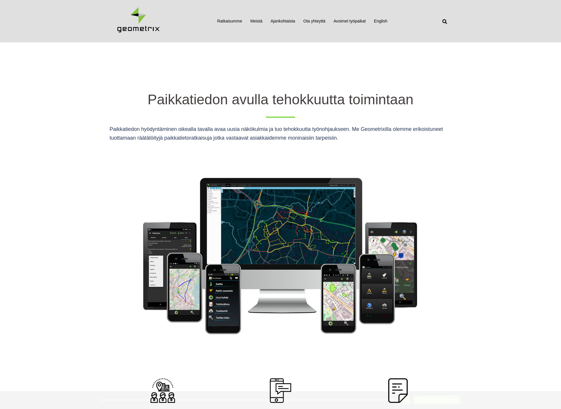 Skärmdump för geometrix.fi