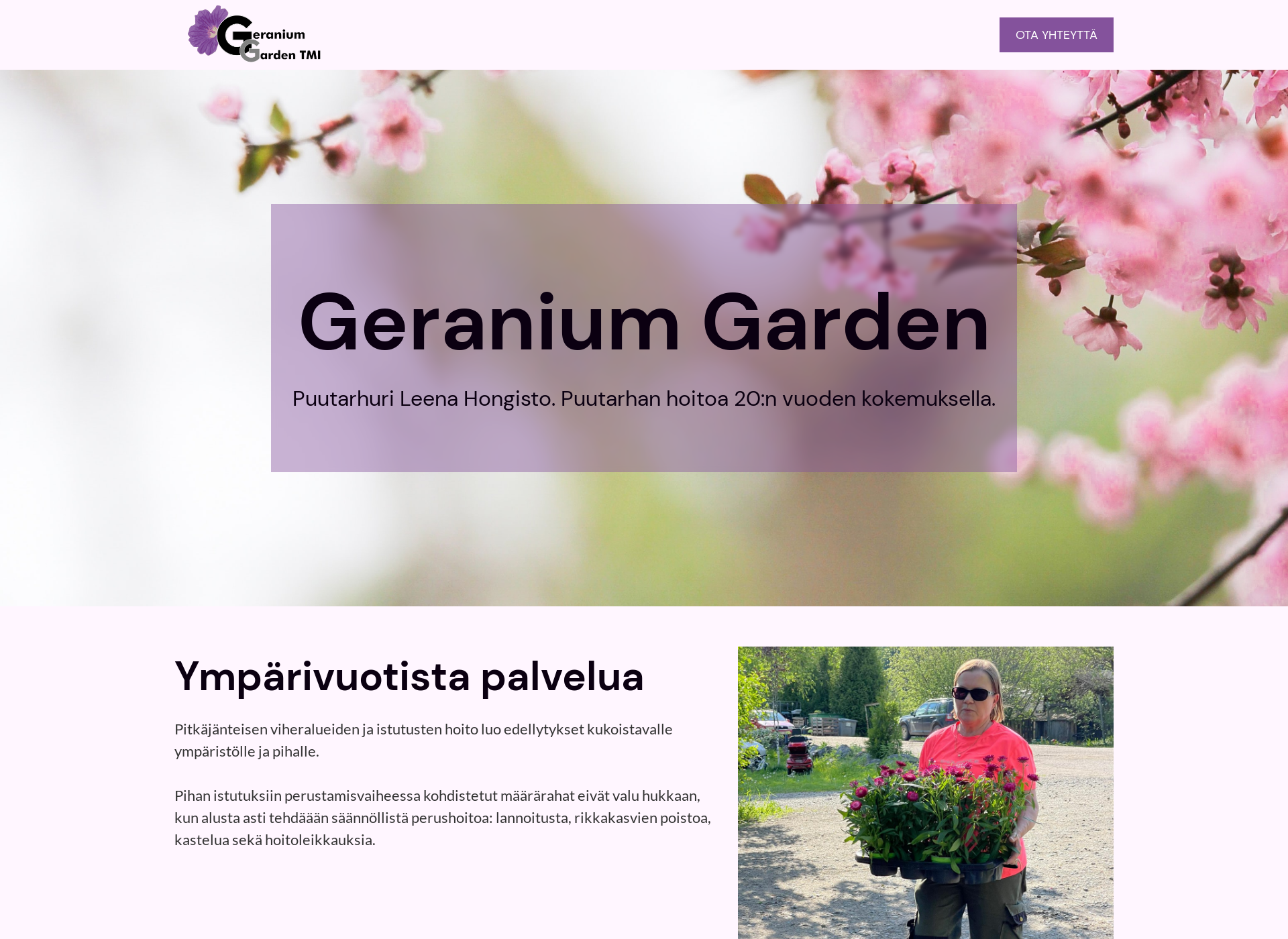 Screenshot for geraniumgarden.fi