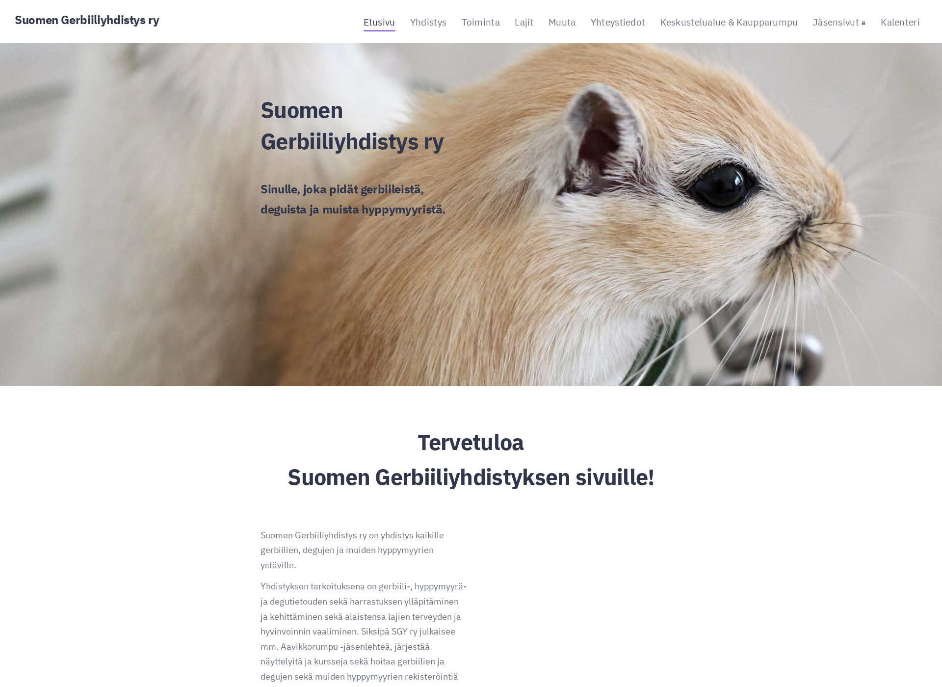 Screenshot for gerbiiliyhdistys.fi
