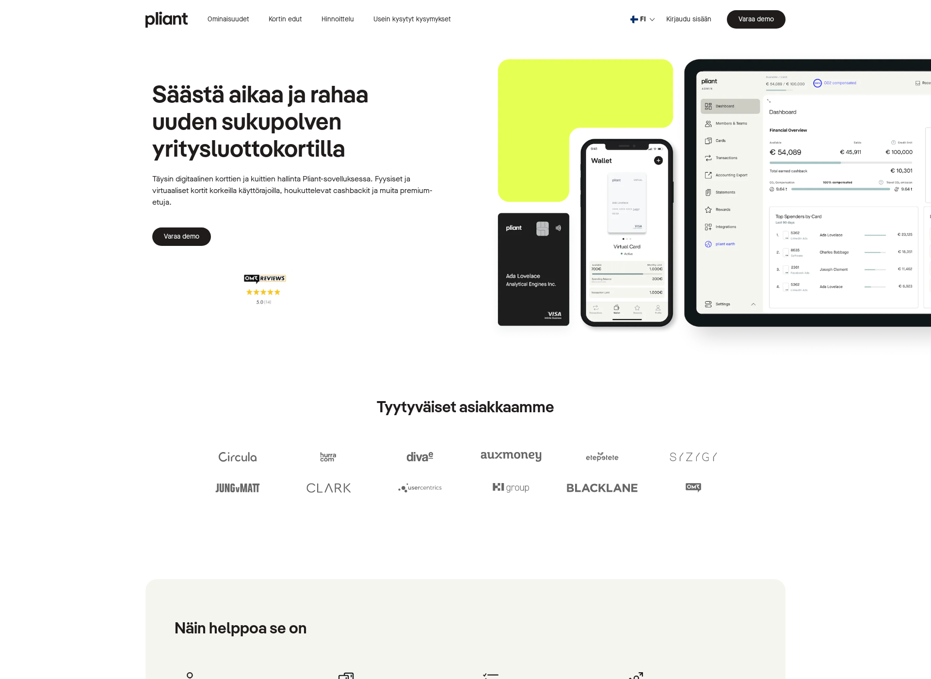 Näyttökuva getpliant.fi