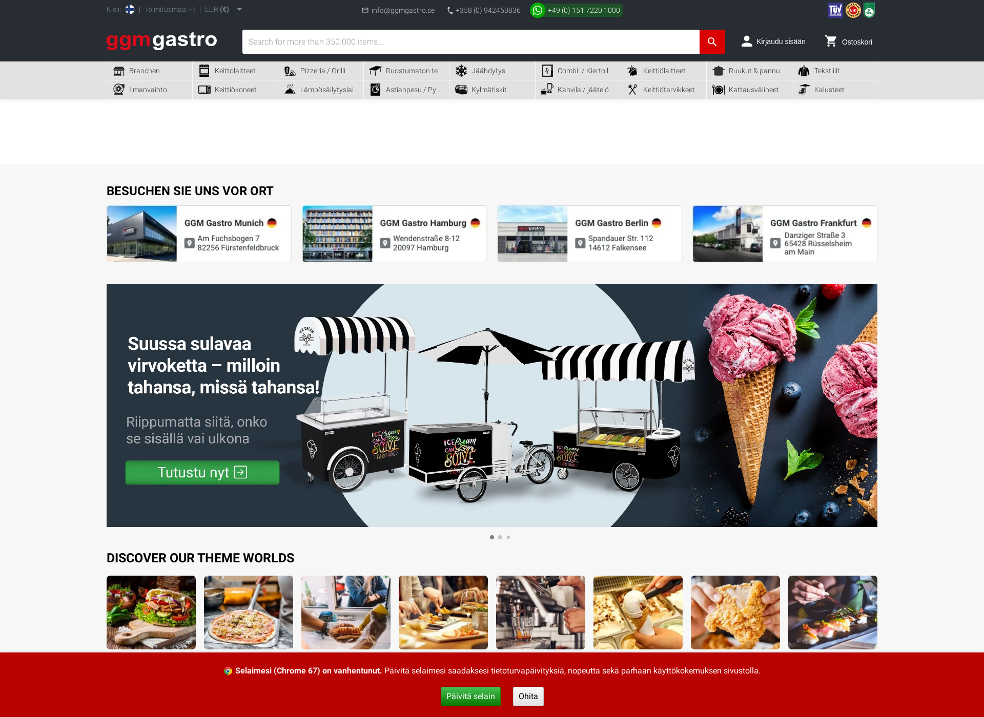 Screenshot for ggmgastro.fi