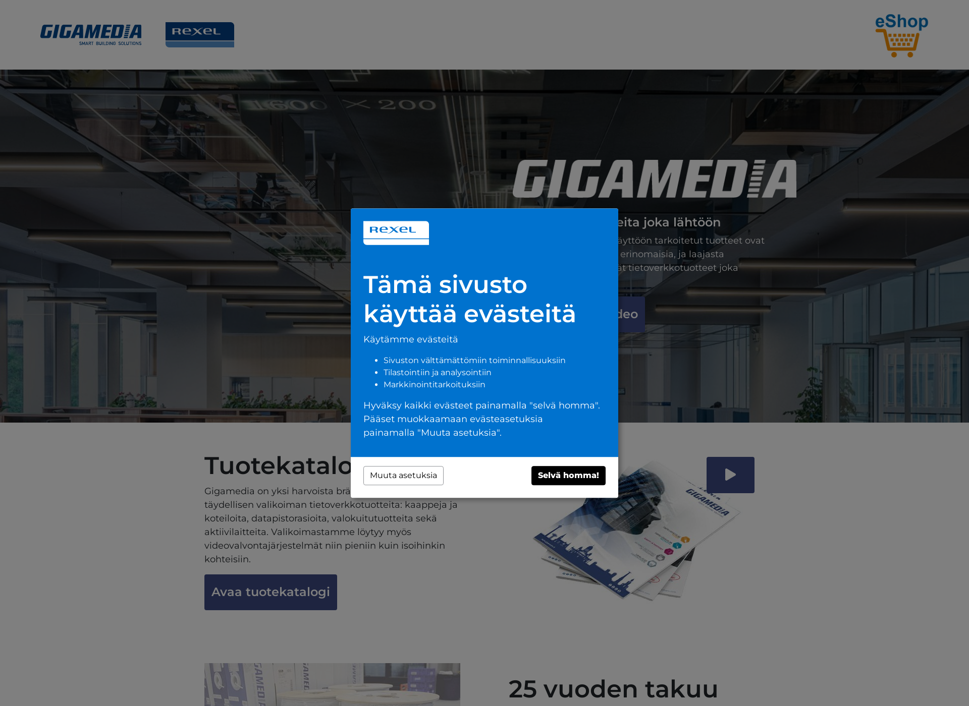 Skärmdump för gigamedia.fi