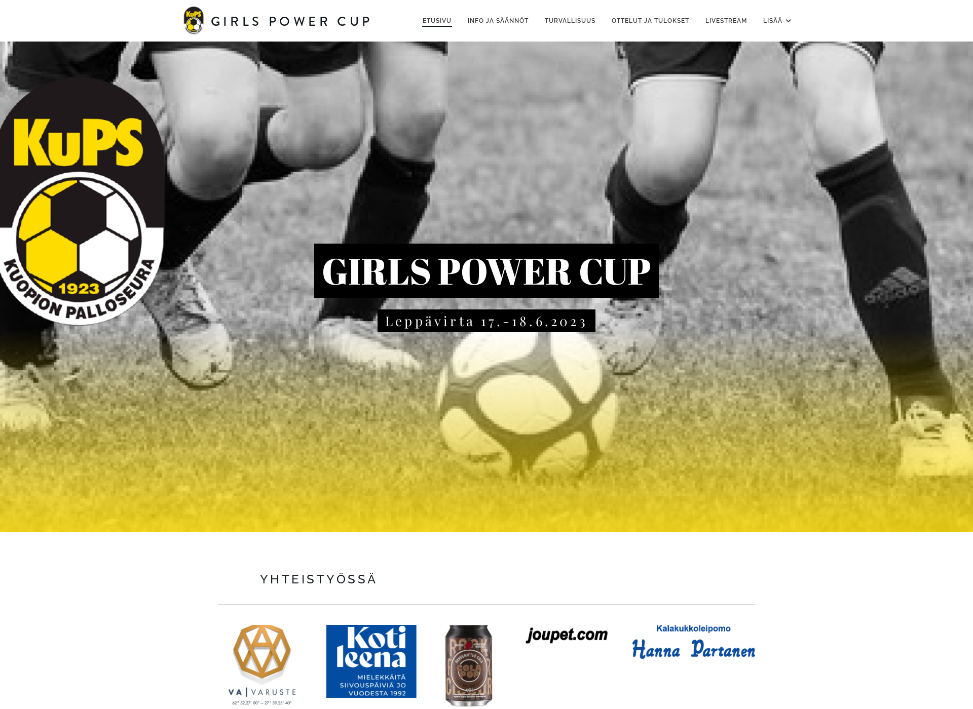Screenshot for girlspowercup.fi