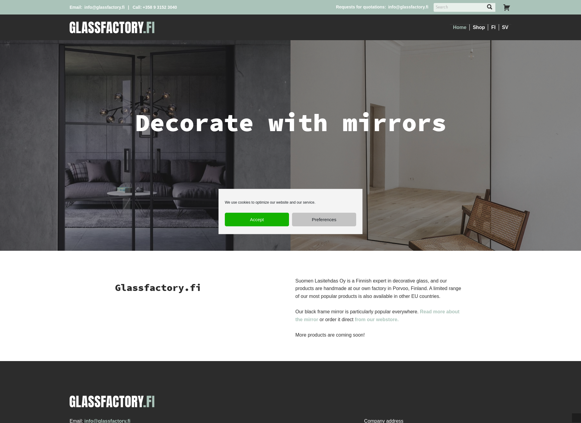 Screenshot for glassfactory.fi